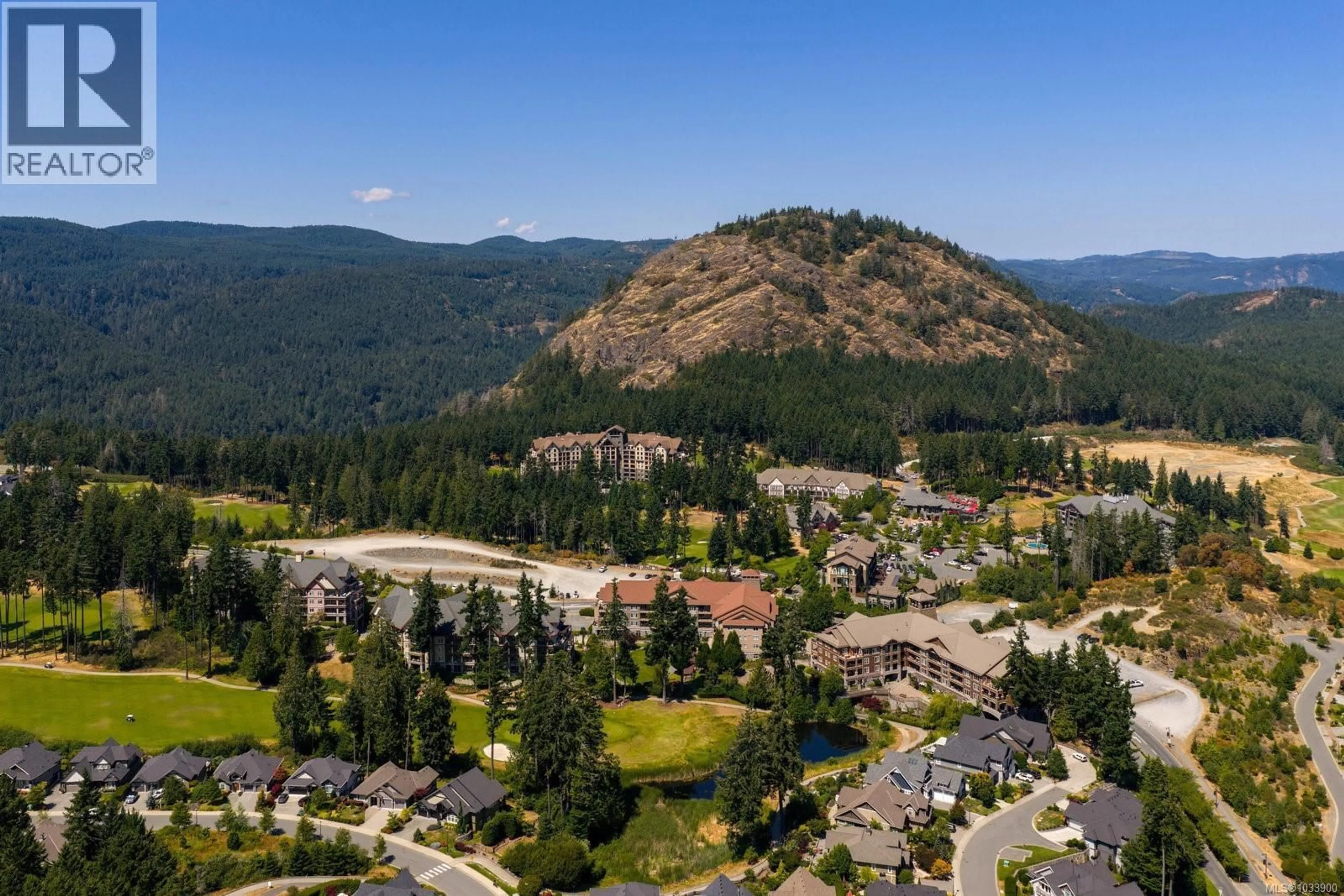 A pic from outside/outdoor area/front of a property/back of a property/a pic from drone, mountain view for 416 - 1335 BEAR MOUNTAIN PARKWAY, Langford British Columbia V9B6T9