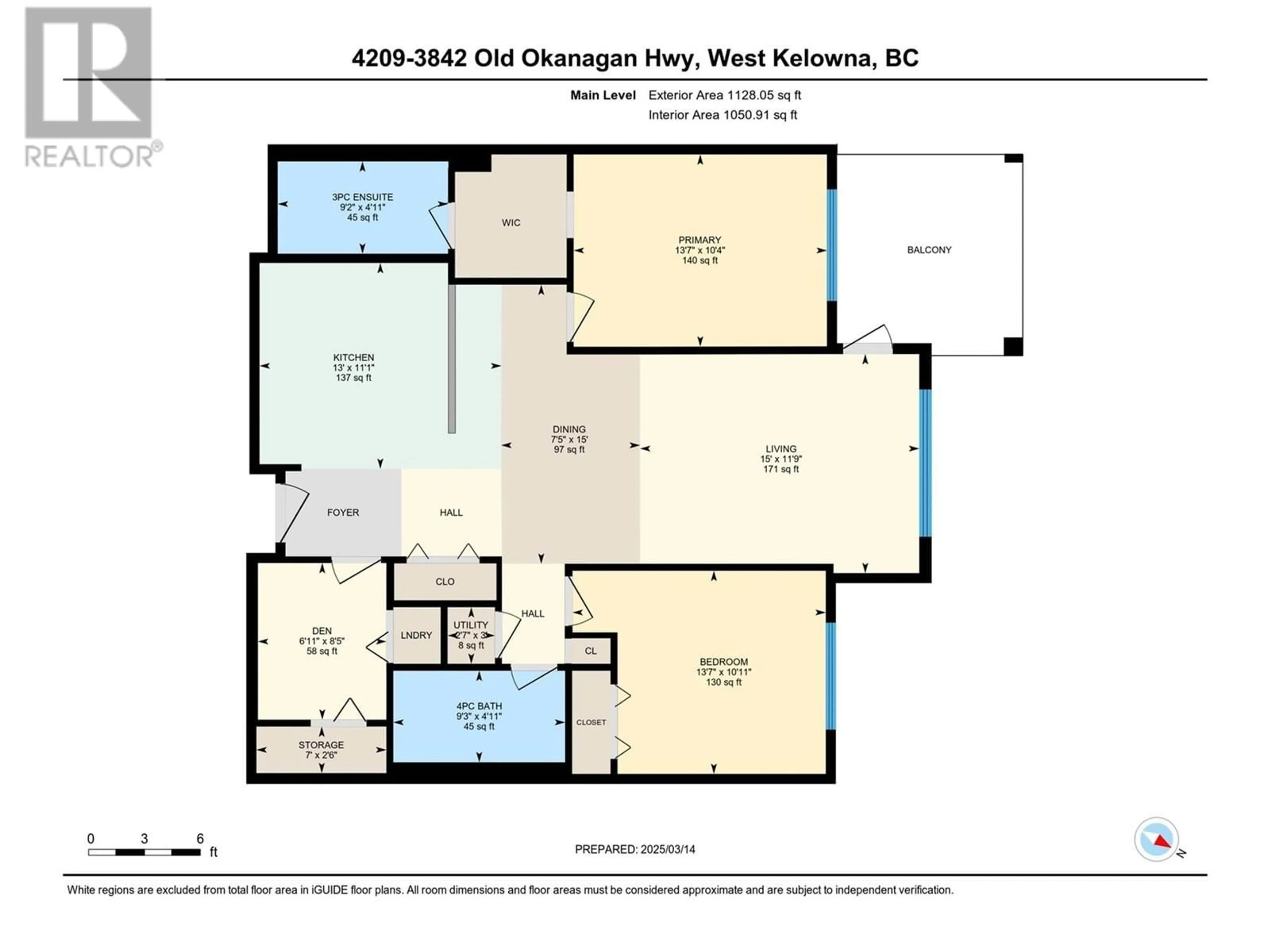 Floor plan for 4209 - 3842 OLD OKANAGAN HIGHWAY, West Kelowna British Columbia V4T3G7