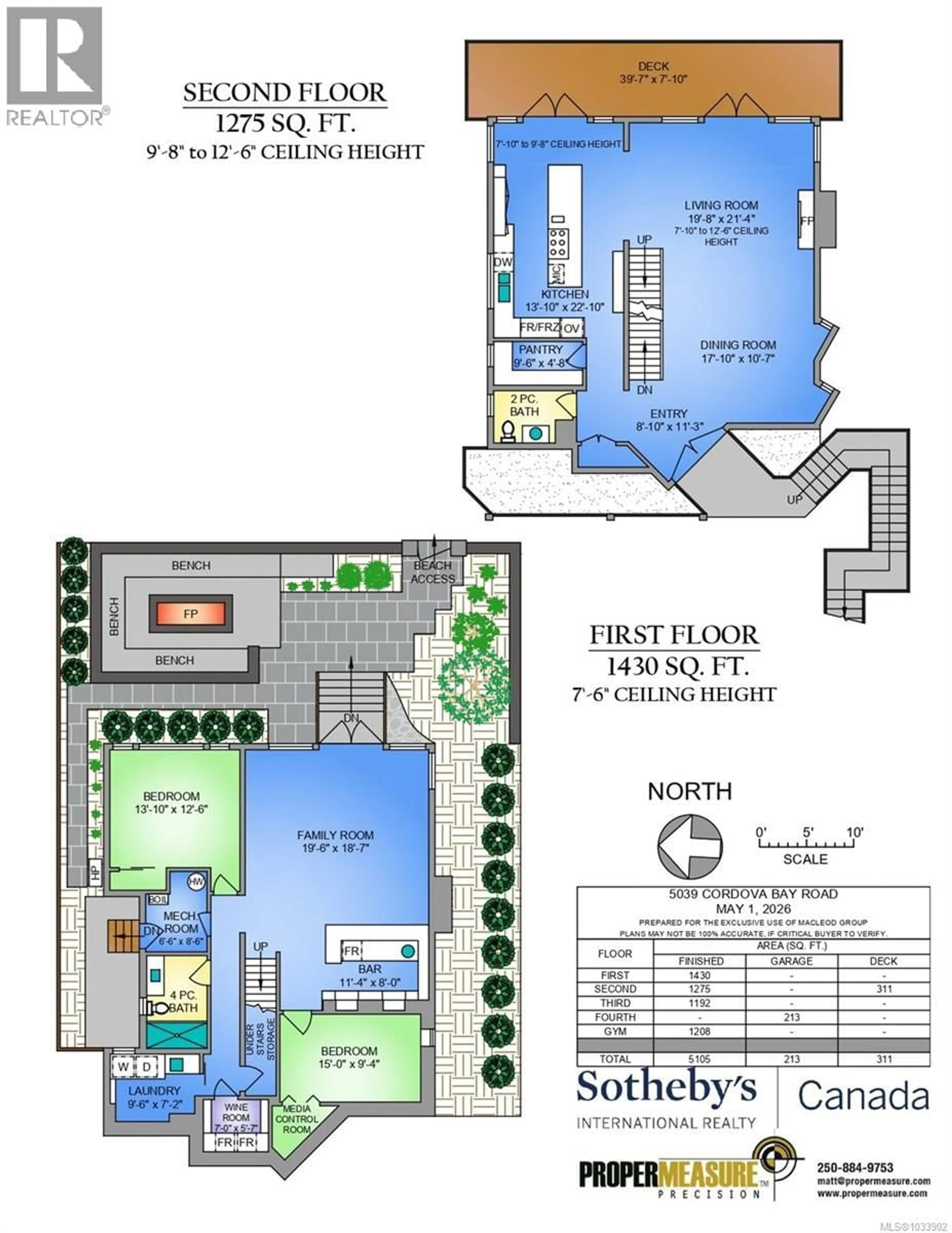 Floor plan for 5039 CORDOVA BAY ROAD, Saanich British Columbia V8Y2K1