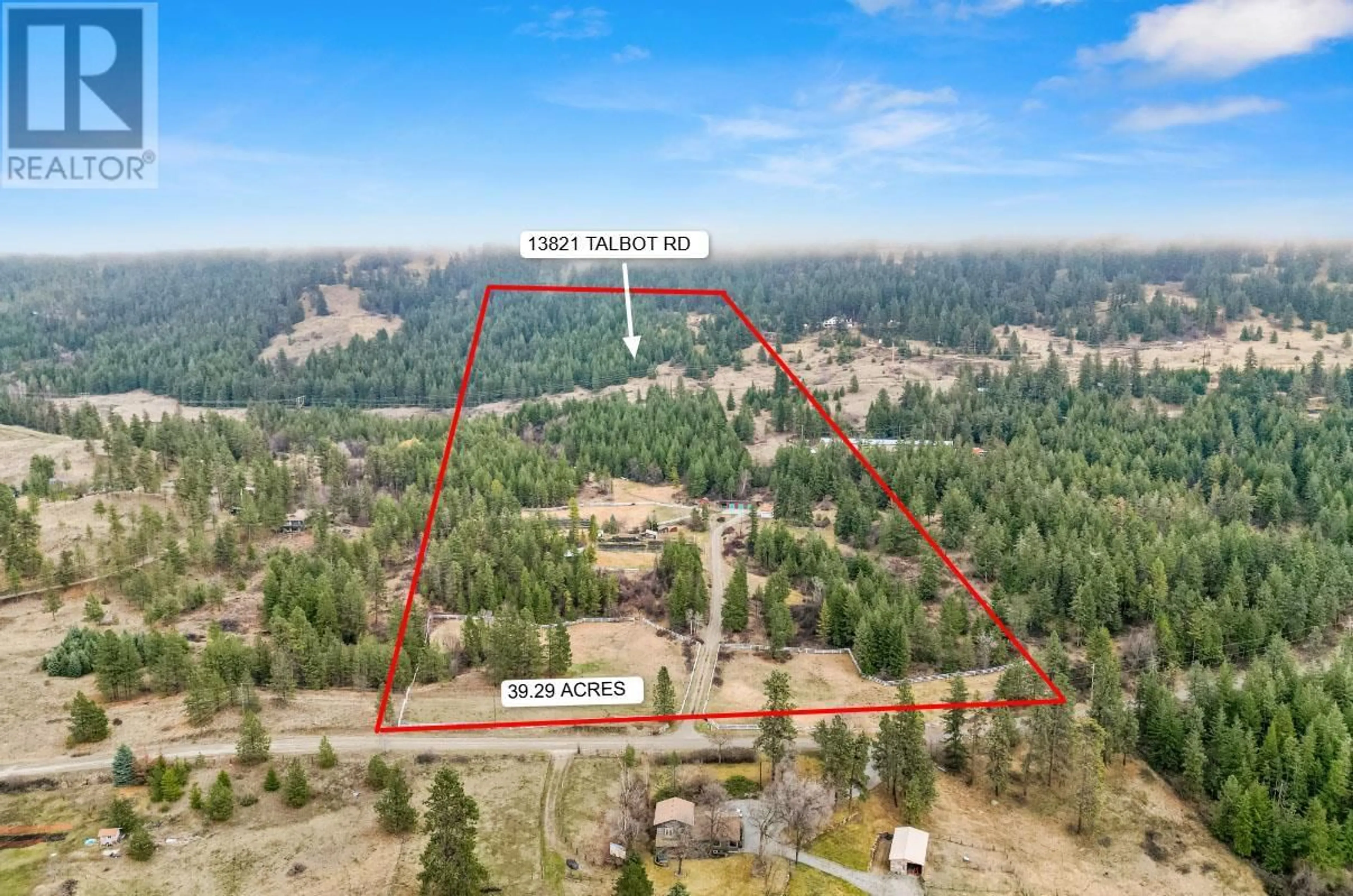 A pic from outside/outdoor area/front of a property/back of a property/a pic from drone, forest/trees view for 13821 TALBOT ROAD, Lake Country British Columbia V4V2C2