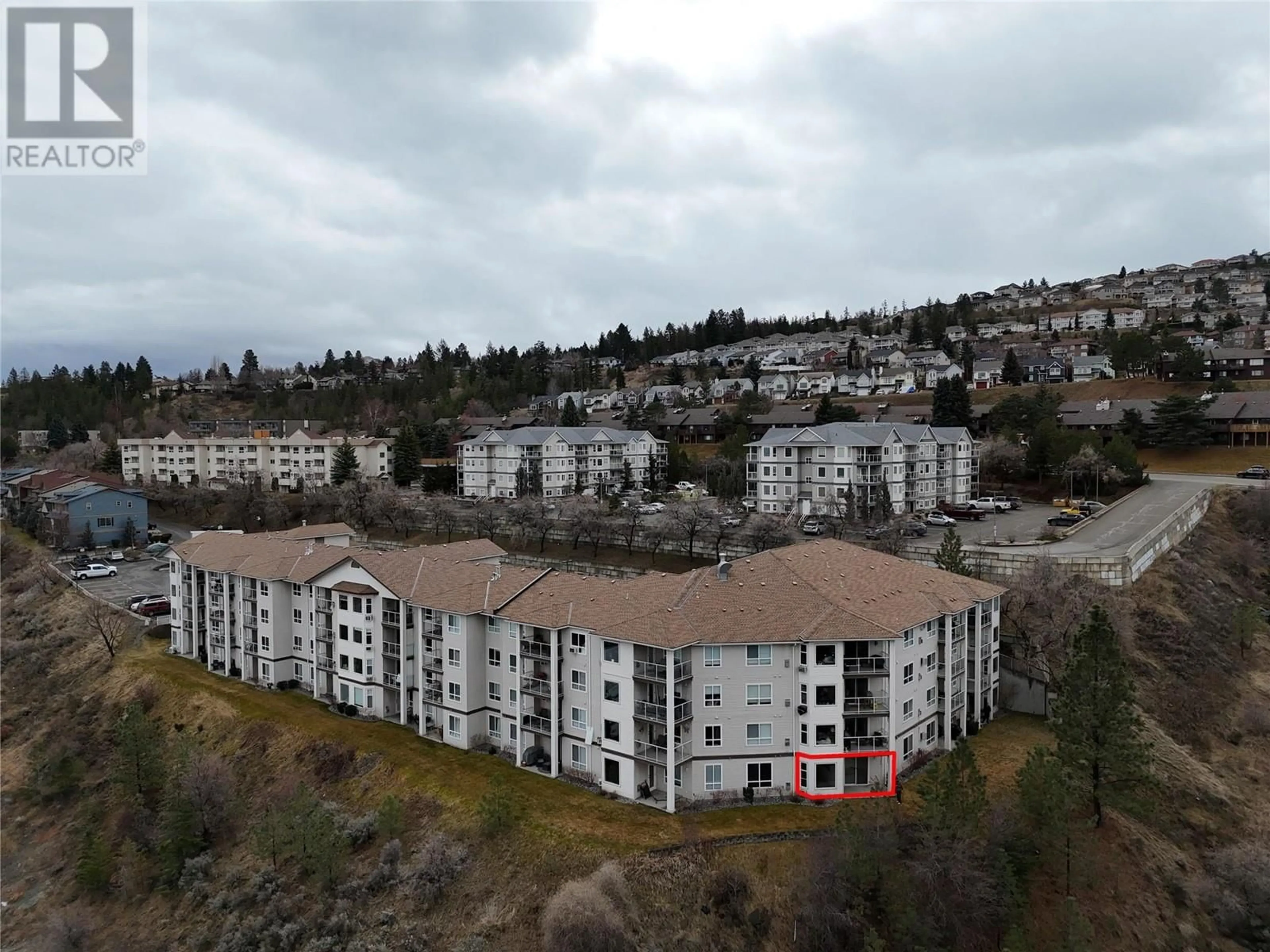 A pic from outside/outdoor area/front of a property/back of a property/a pic from drone, unknown for 110 - 1120 HUGH ALLAN DRIVE, Kamloops British Columbia V1S1T4