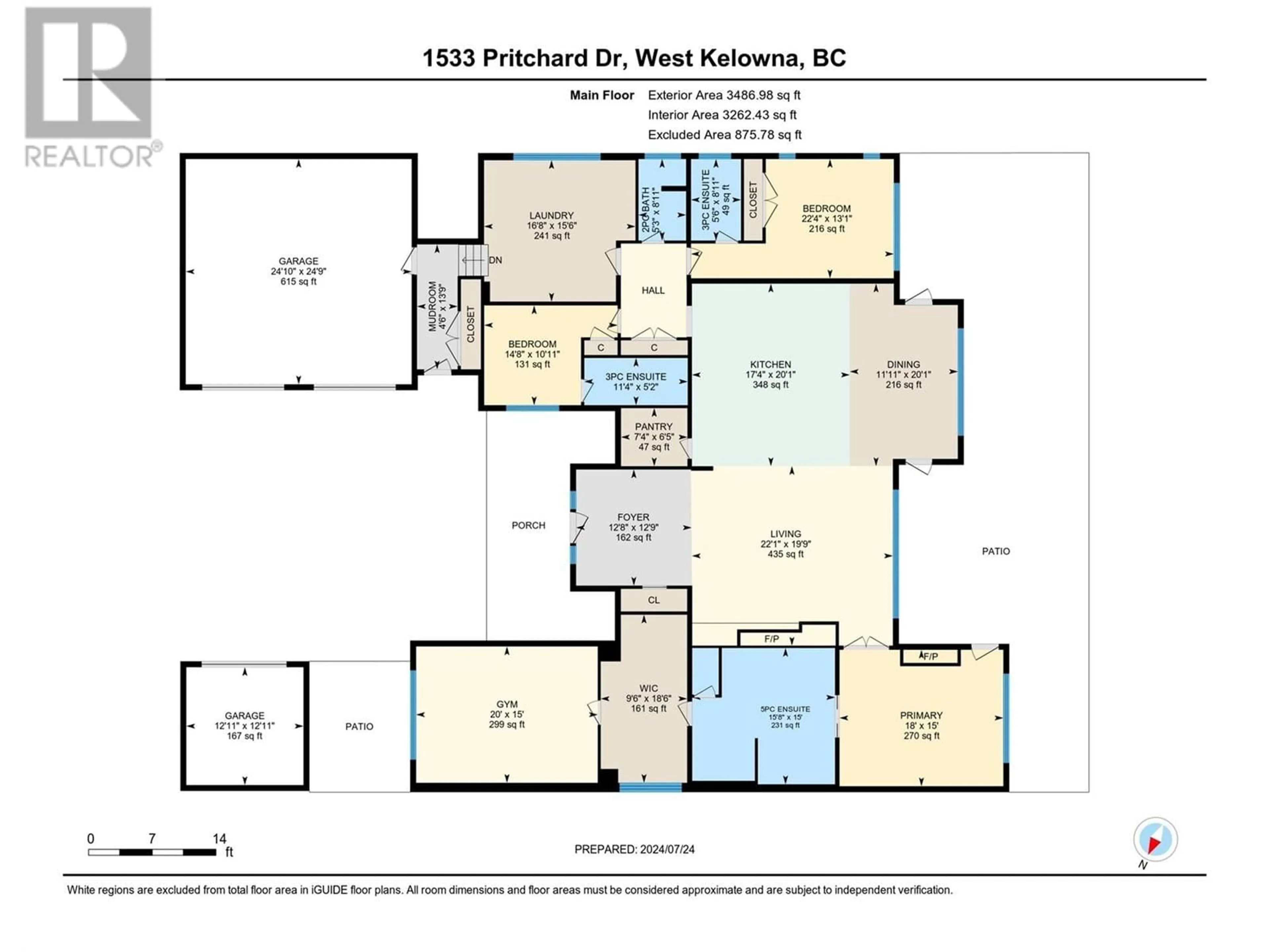 Floor plan for 1533 PRITCHARD DRIVE, West Kelowna British Columbia V4T1X4