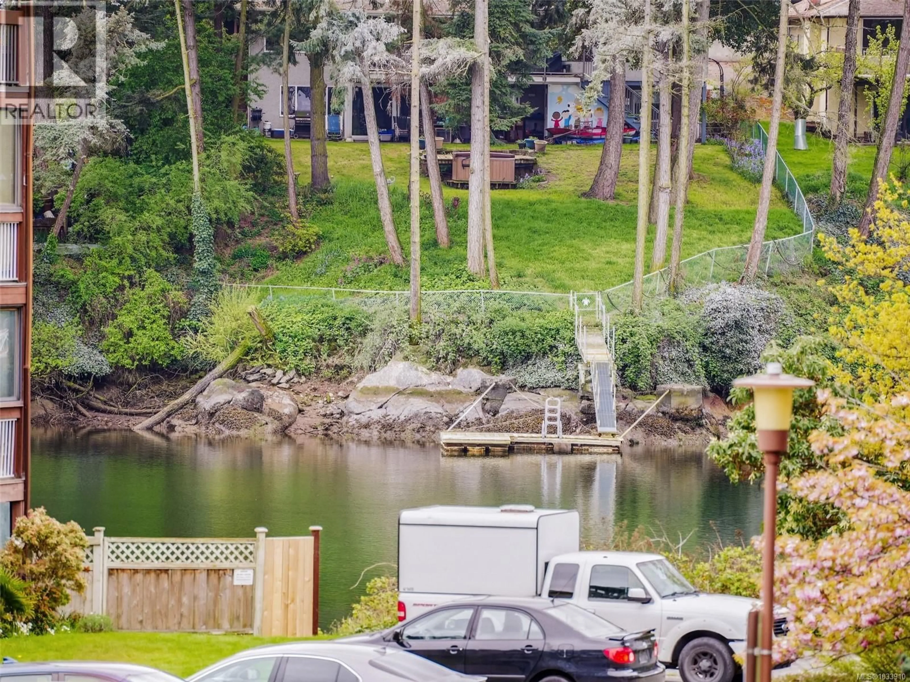 A pic from outside/outdoor area/front of a property/back of a property/a pic from drone, water/lake/river/ocean view for 204 - 76 GORGE ROAD WEST, Saanich British Columbia V9A1M1
