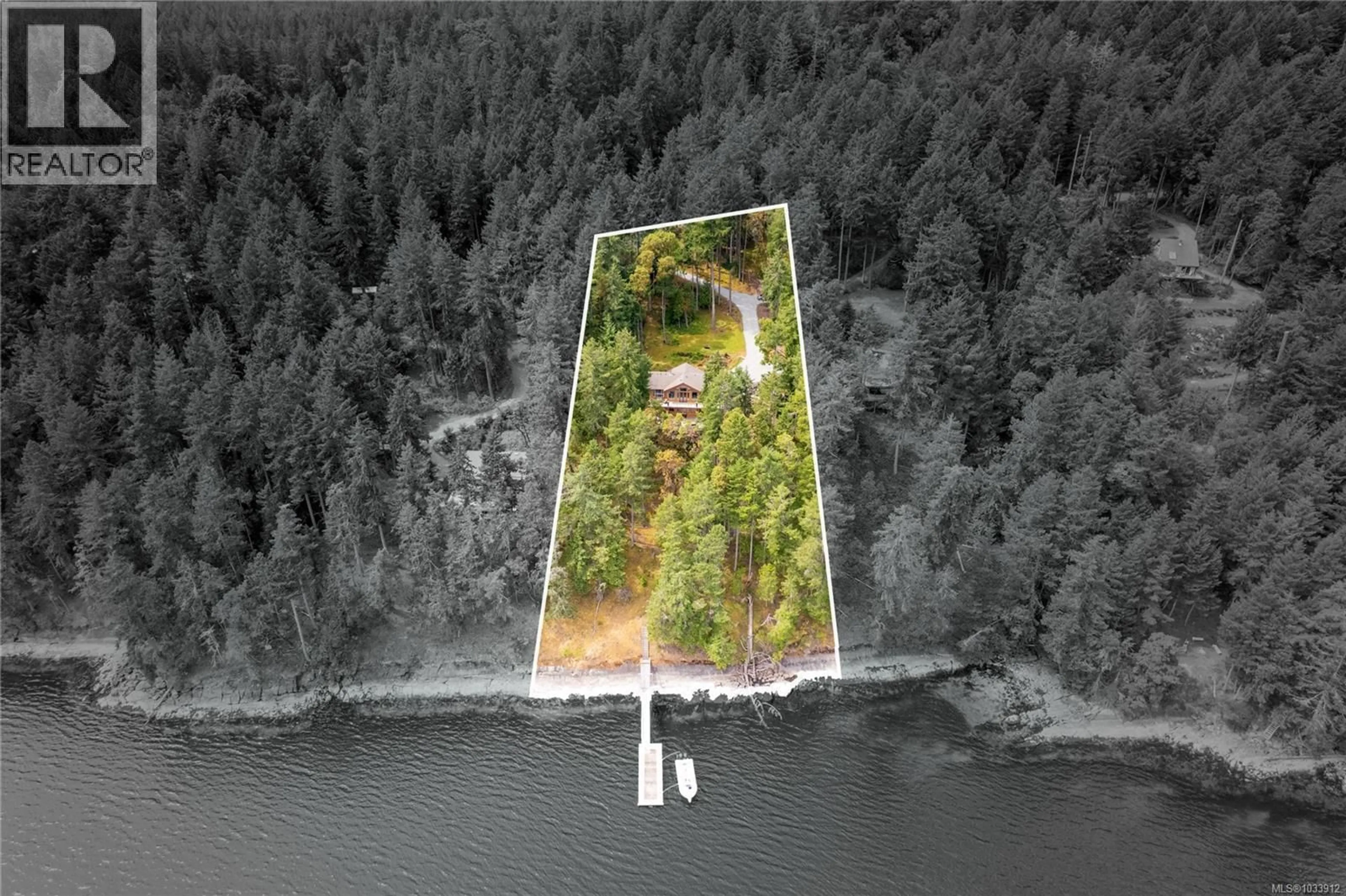 A pic from outside/outdoor area/front of a property/back of a property/a pic from drone, water/lake/river/ocean view for 144 SUNRISE POINT ROAD, Thetis Island British Columbia V0R2Y0