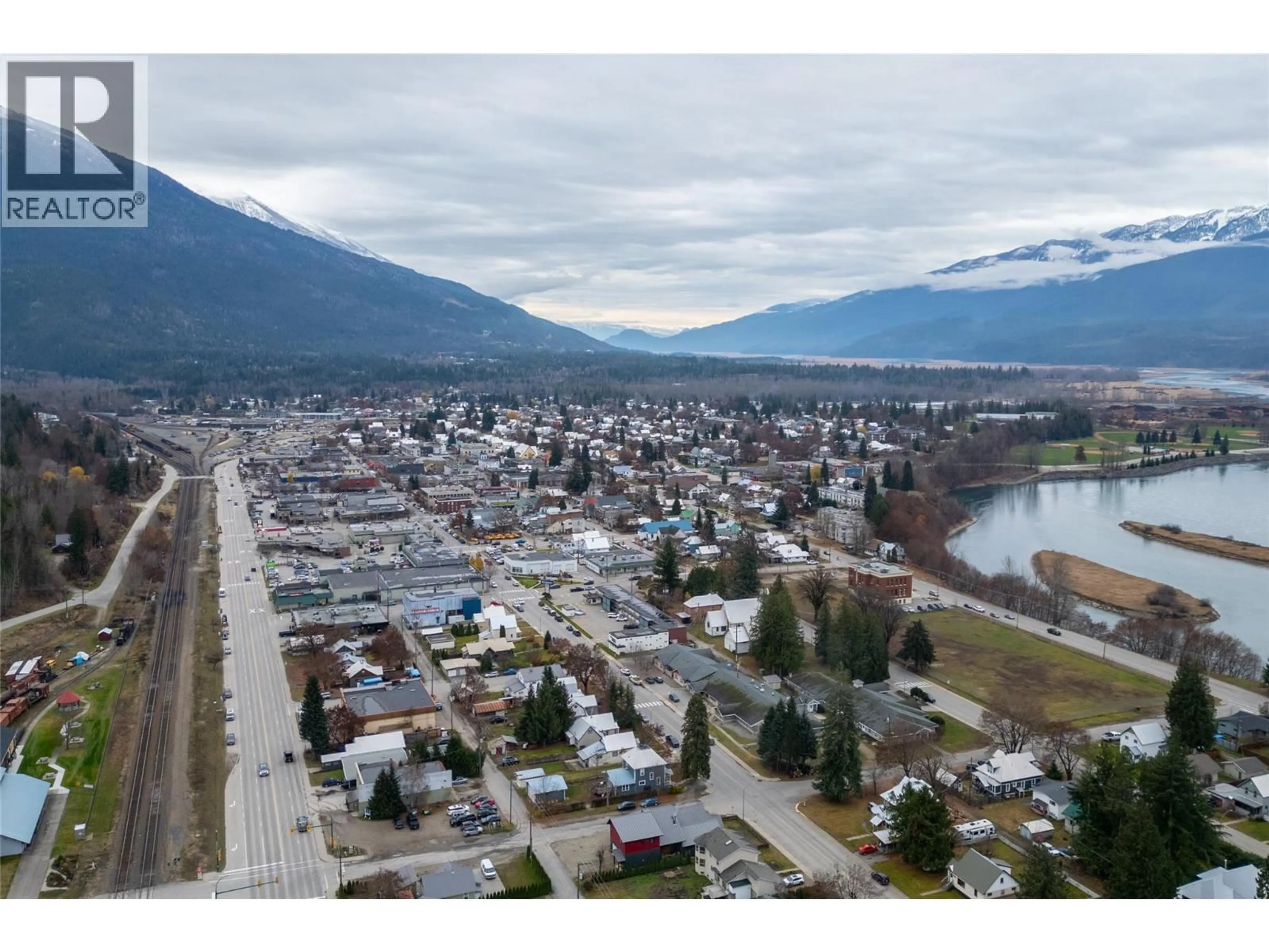 A pic from outside/outdoor area/front of a property/back of a property/a pic from drone, mountain view for 710 FIRST STREET WEST, Revelstoke British Columbia V0E2S0