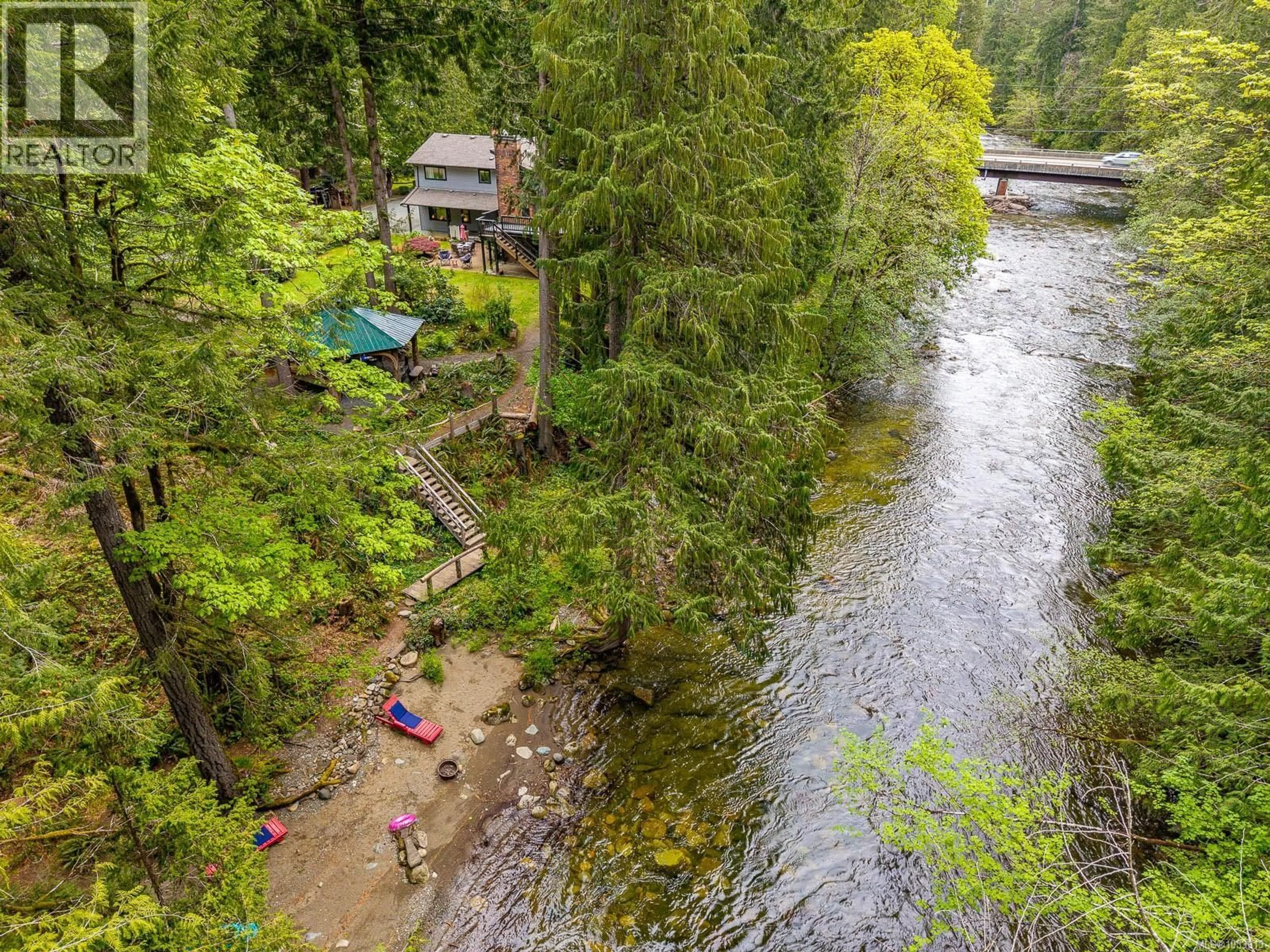 A pic from outside/outdoor area/front of a property/back of a property/a pic from drone, water/lake/river/ocean view for 4010 FORBIDDEN PLATEAU ROAD, Courtenay British Columbia V9J1P9