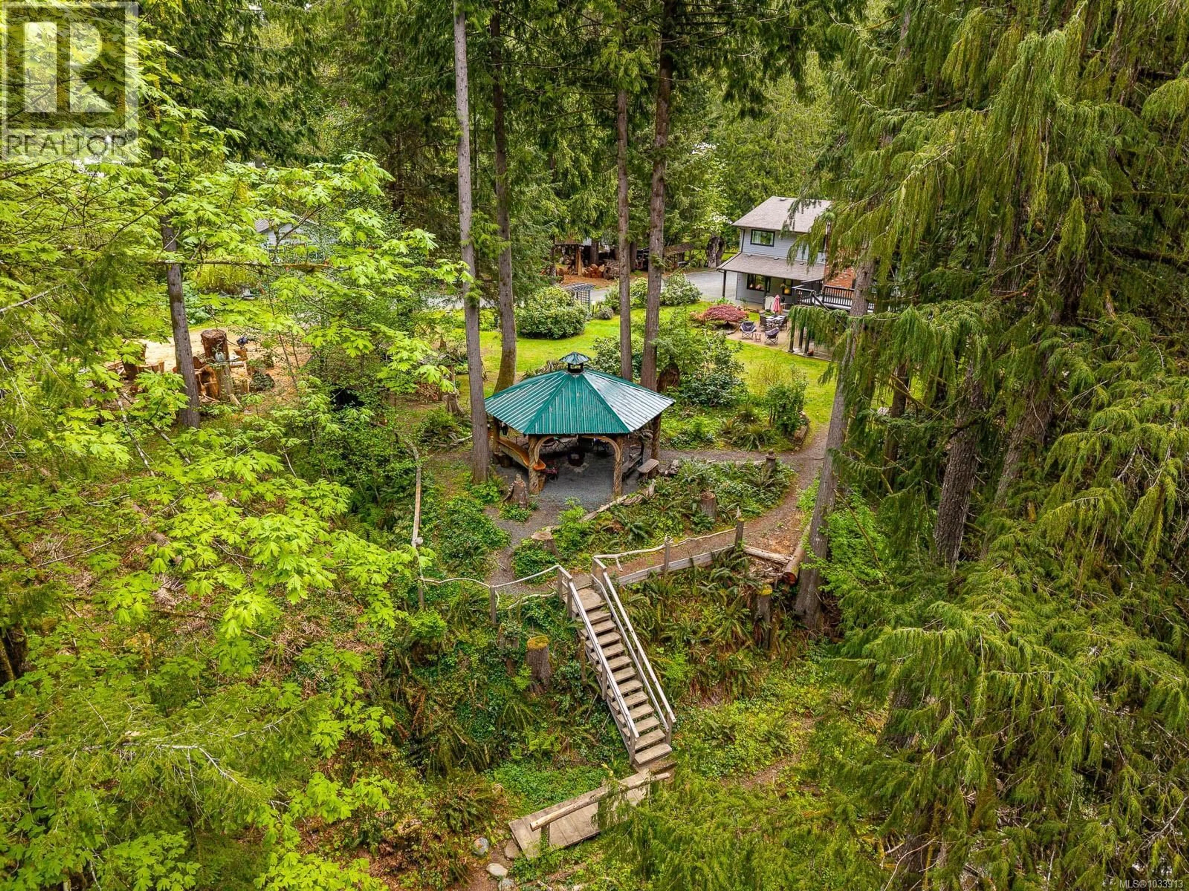 A pic from outside/outdoor area/front of a property/back of a property/a pic from drone, forest/trees view for 4010 FORBIDDEN PLATEAU ROAD, Courtenay British Columbia V9J1P9
