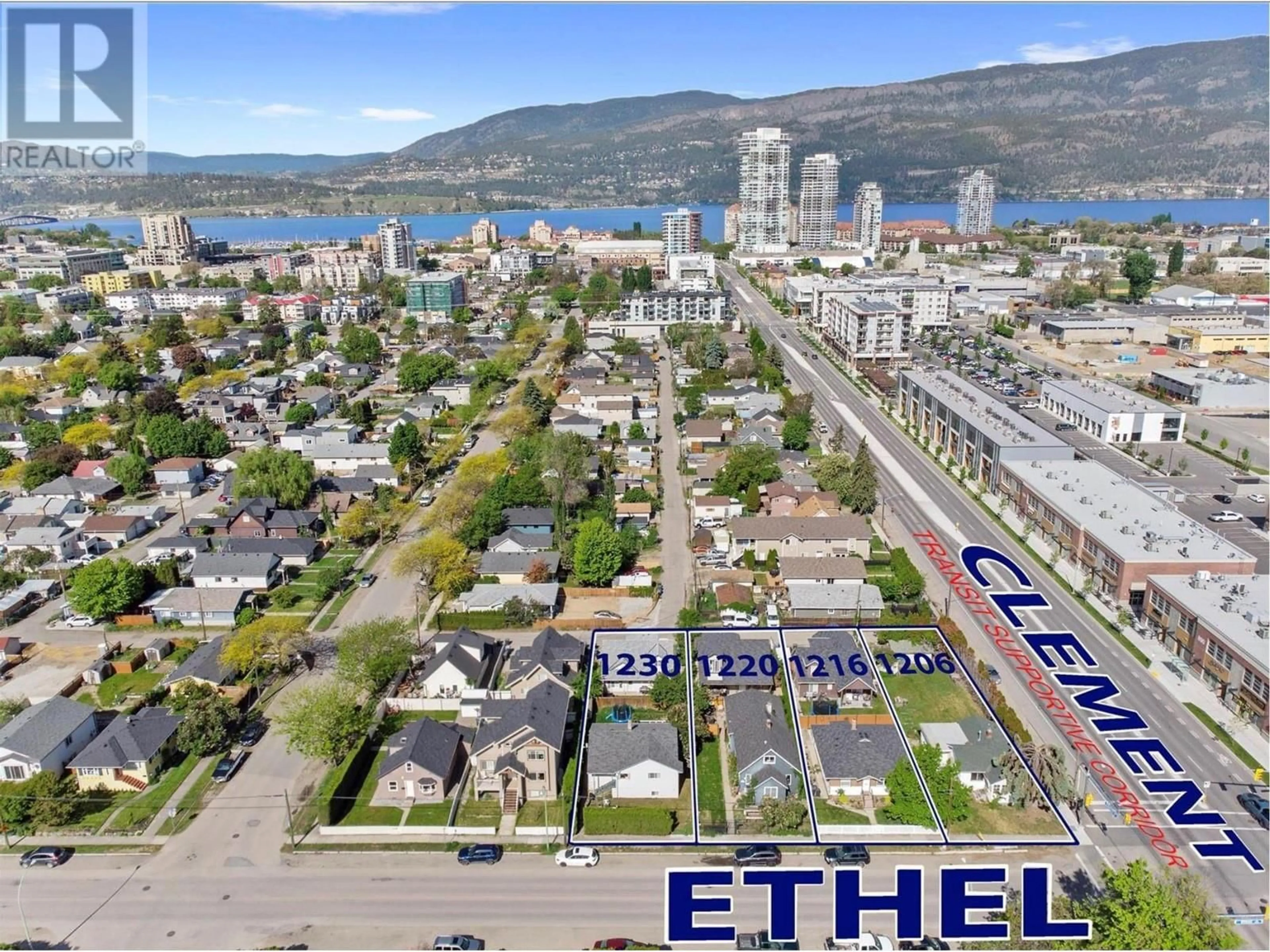 A pic from outside/outdoor area/front of a property/back of a property/a pic from drone, unknown for 1220 ETHEL STREET, Kelowna British Columbia V1Y2W5