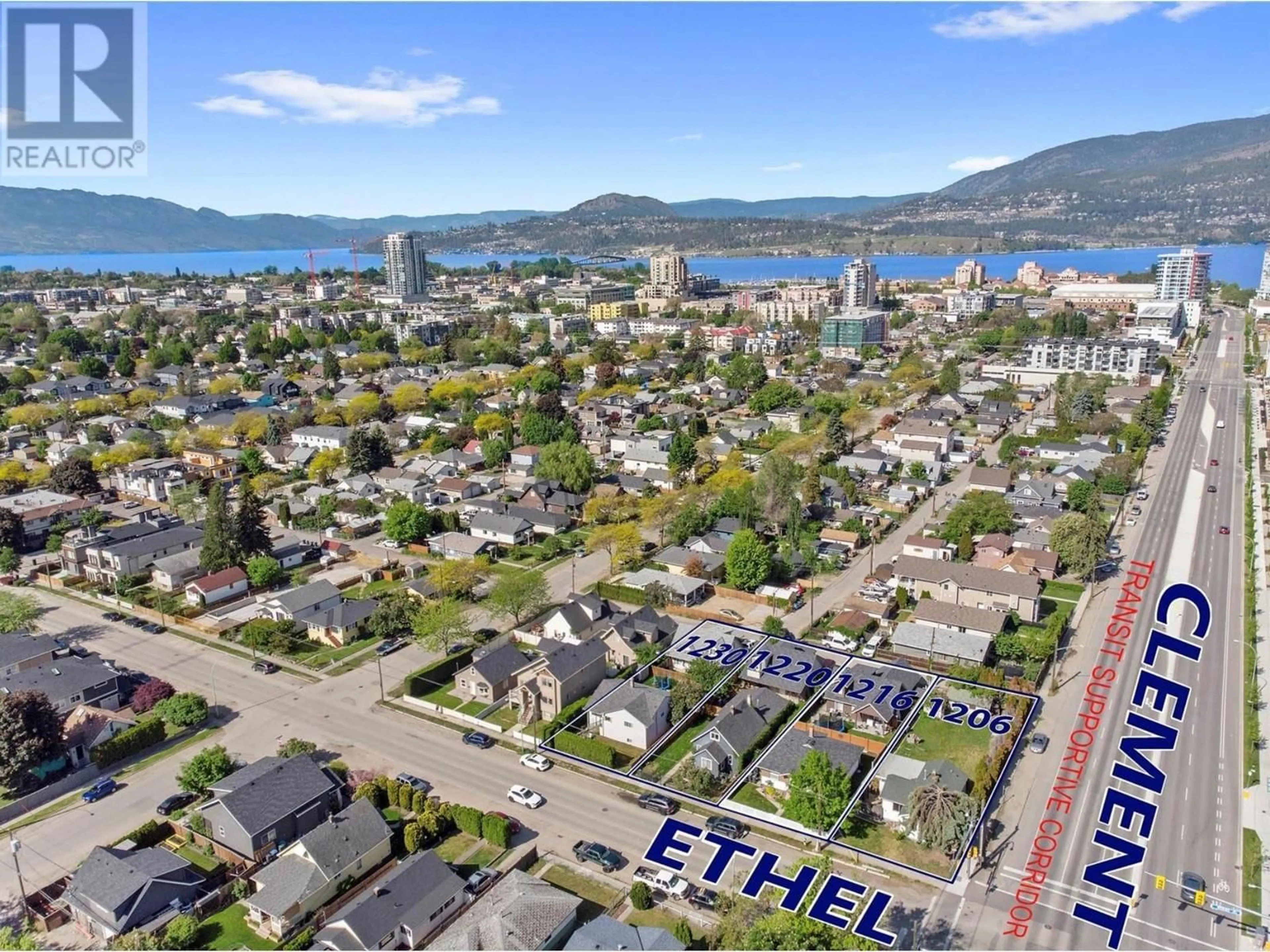 A pic from outside/outdoor area/front of a property/back of a property/a pic from drone, unknown for 1220 ETHEL STREET, Kelowna British Columbia V1Y2W5