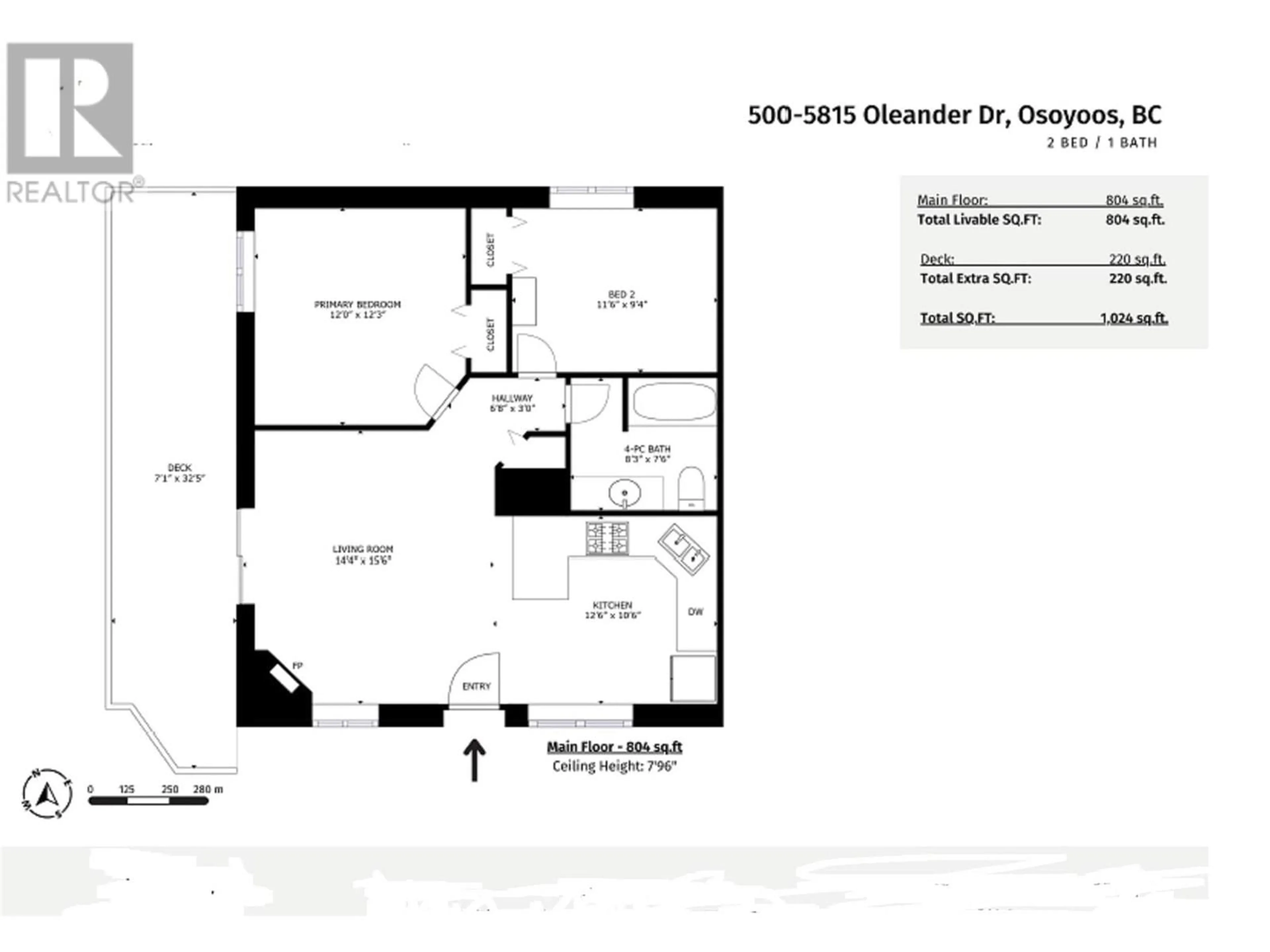 Floor plan for 500 - 5815 OLEANDER (SL 46) DRIVE, Osoyoos British Columbia V0H1V1