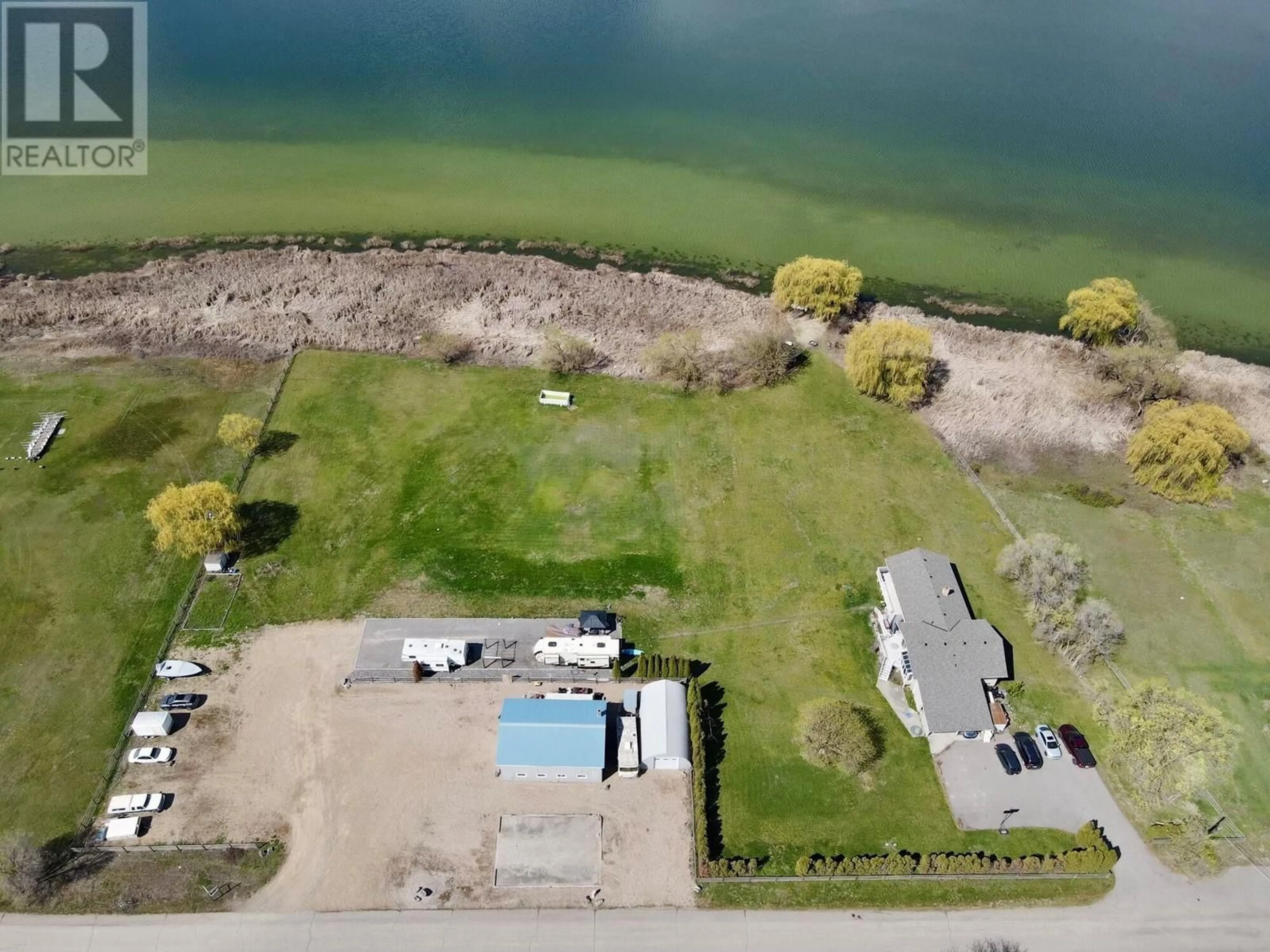 A pic from outside/outdoor area/front of a property/back of a property/a pic from drone, water/lake/river/ocean view for 7792 LOCHDALE ROAD, Vernon British Columbia V1B3R8