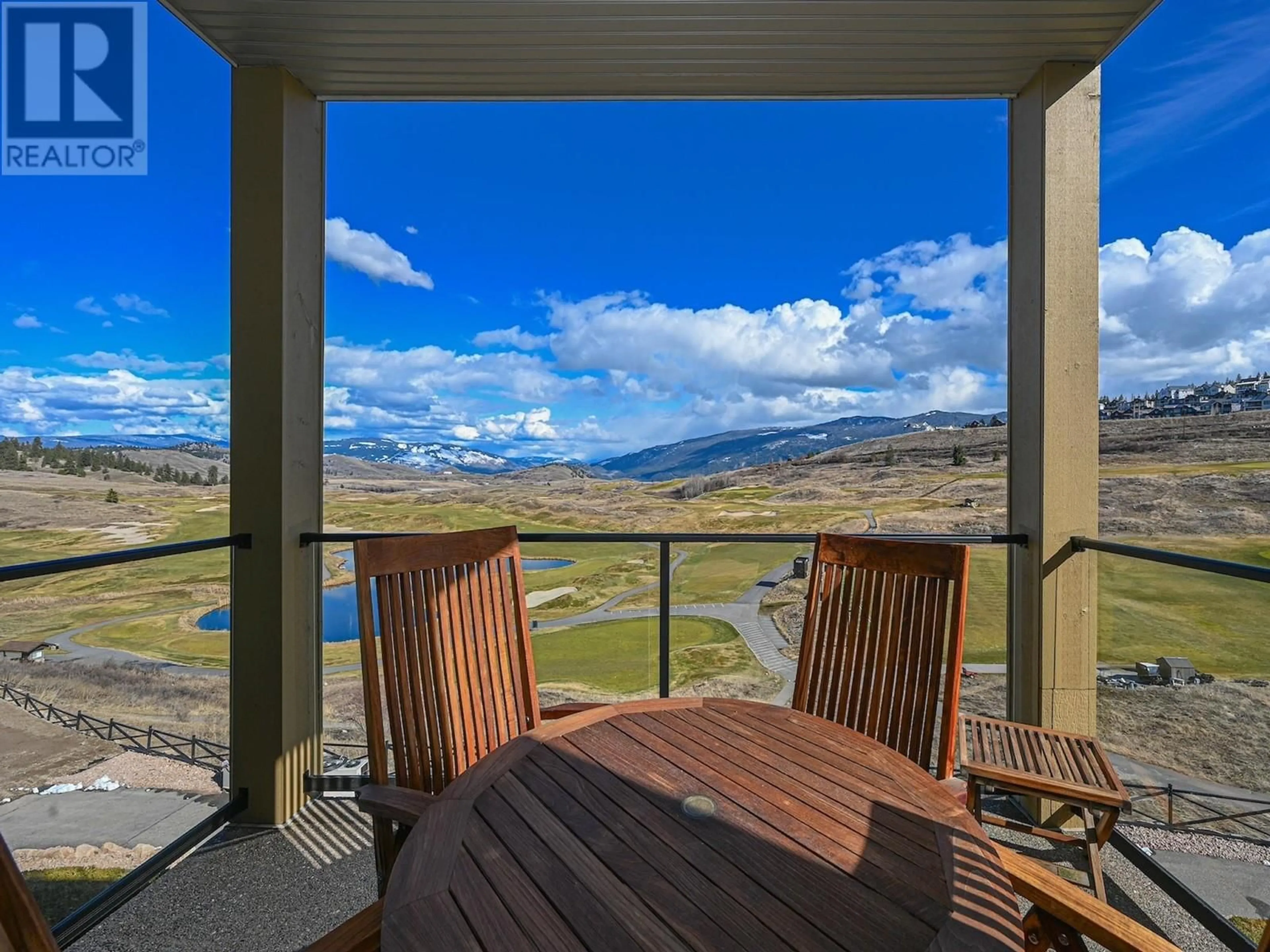 Patio, water/lake/river/ocean view for 315 - 107 VILLAGE CENTRE COURT, Vernon British Columbia V1H1Y8