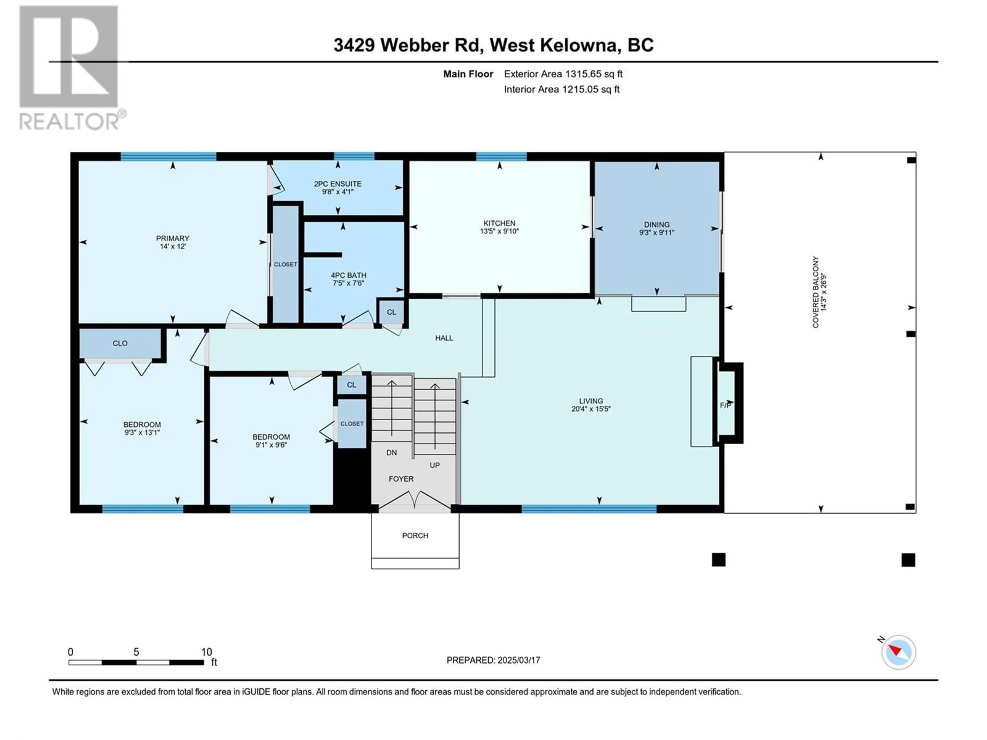 Floor plan for 3429 WEBBER ROAD, West Kelowna British Columbia V1T1H3