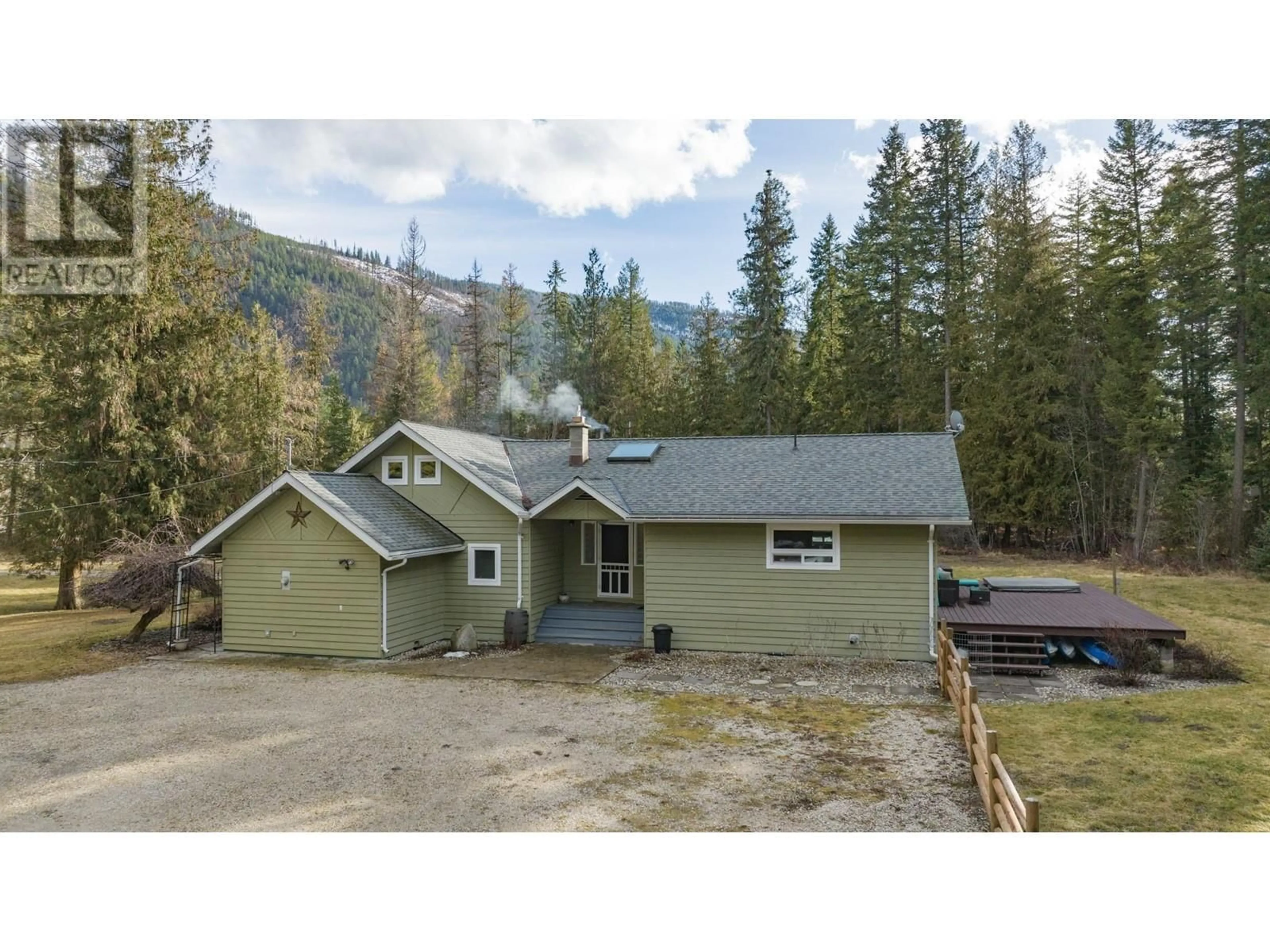 A pic from outside/outdoor area/front of a property/back of a property/a pic from drone, unknown for 1236 MABEL LAKE ROAD, Lumby British Columbia V0E2G5