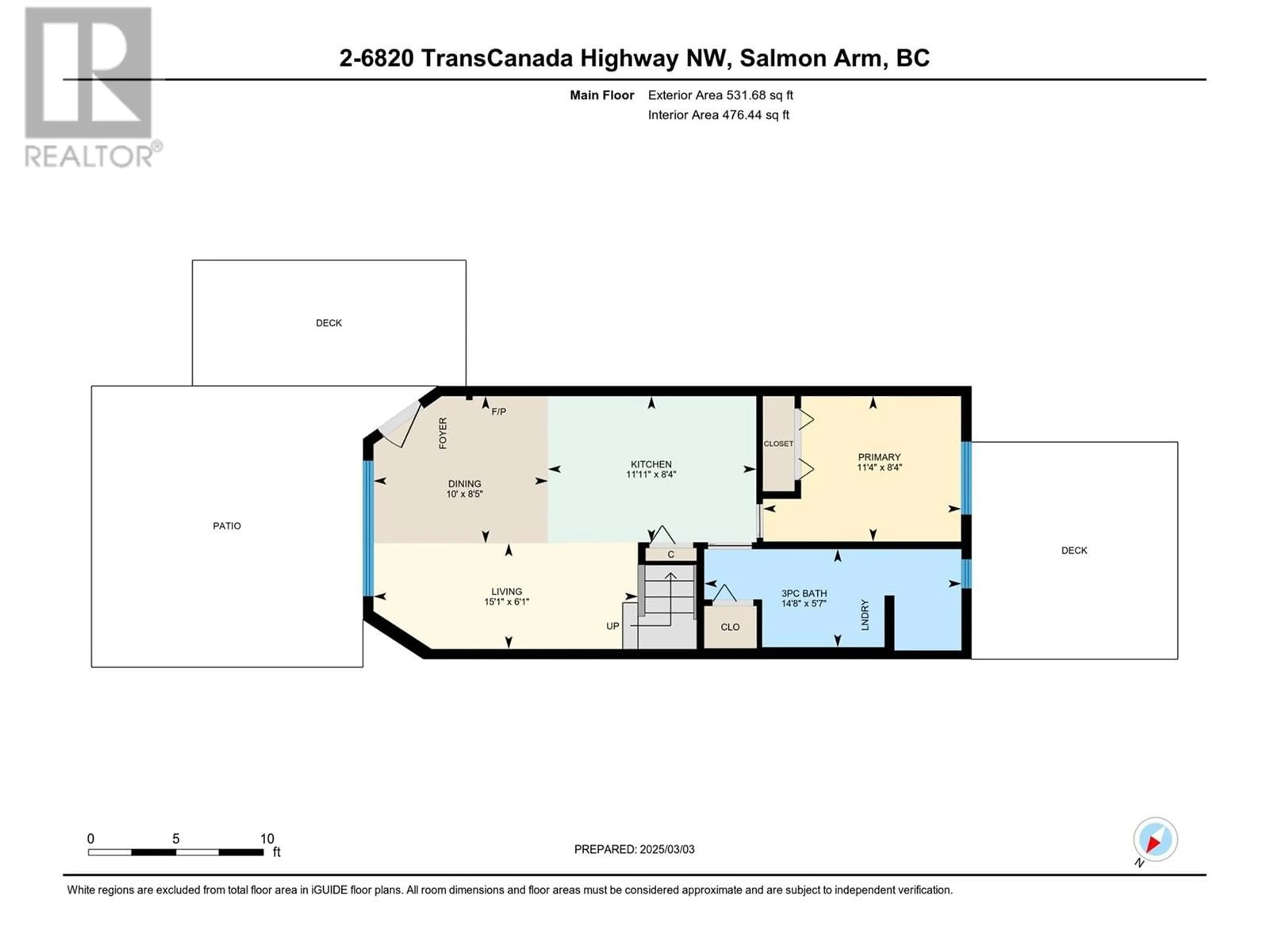 Floor plan for 2 - 6820 TRANS CANADA HIGHWAY NORTHWEST, Salmon Arm British Columbia V1E3A2