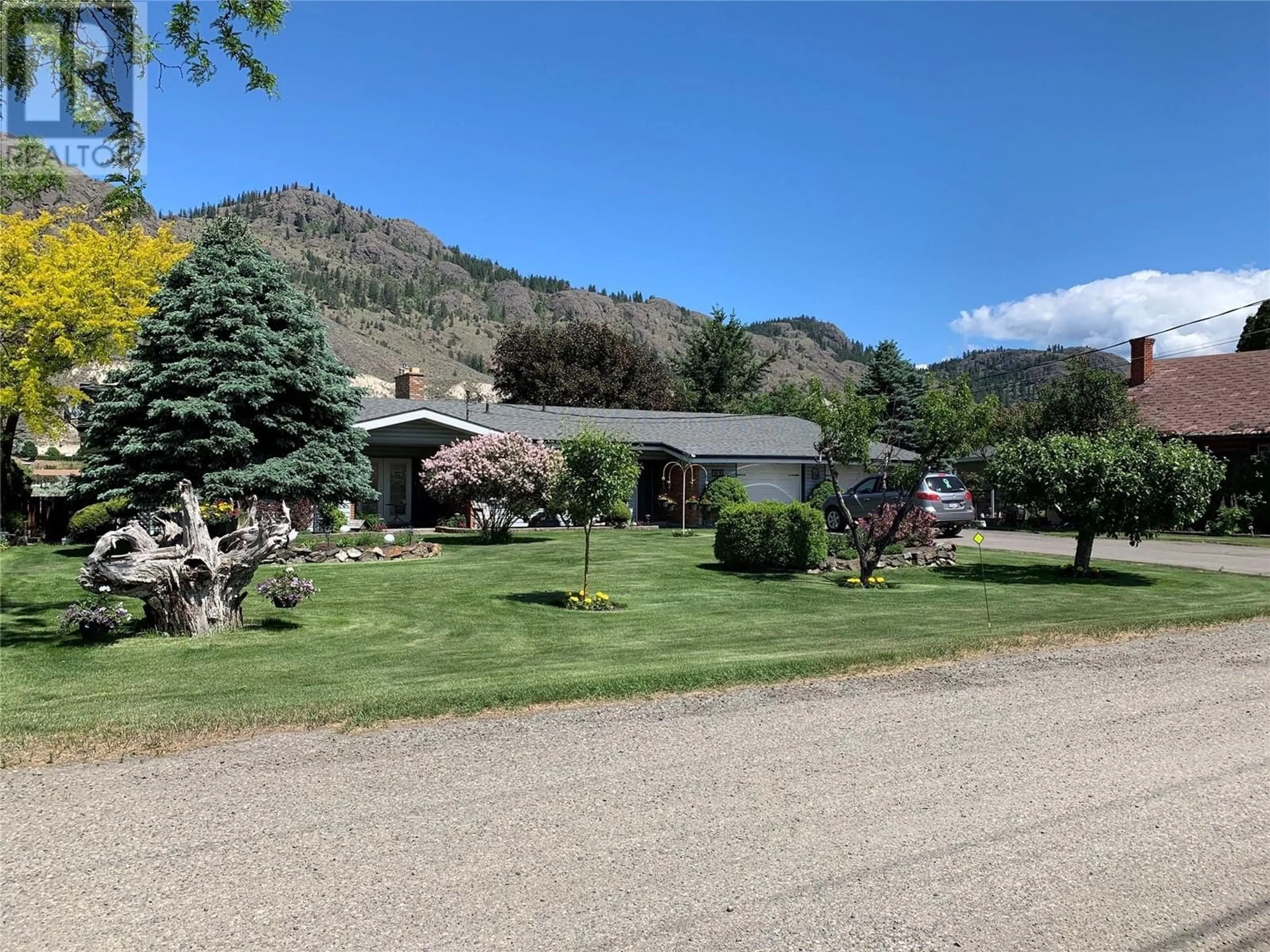 A pic from outside/outdoor area/front of a property/back of a property/a pic from drone, mountain view for 1783 OLD FERRY ROAD, Kamloops British Columbia V0E2M0