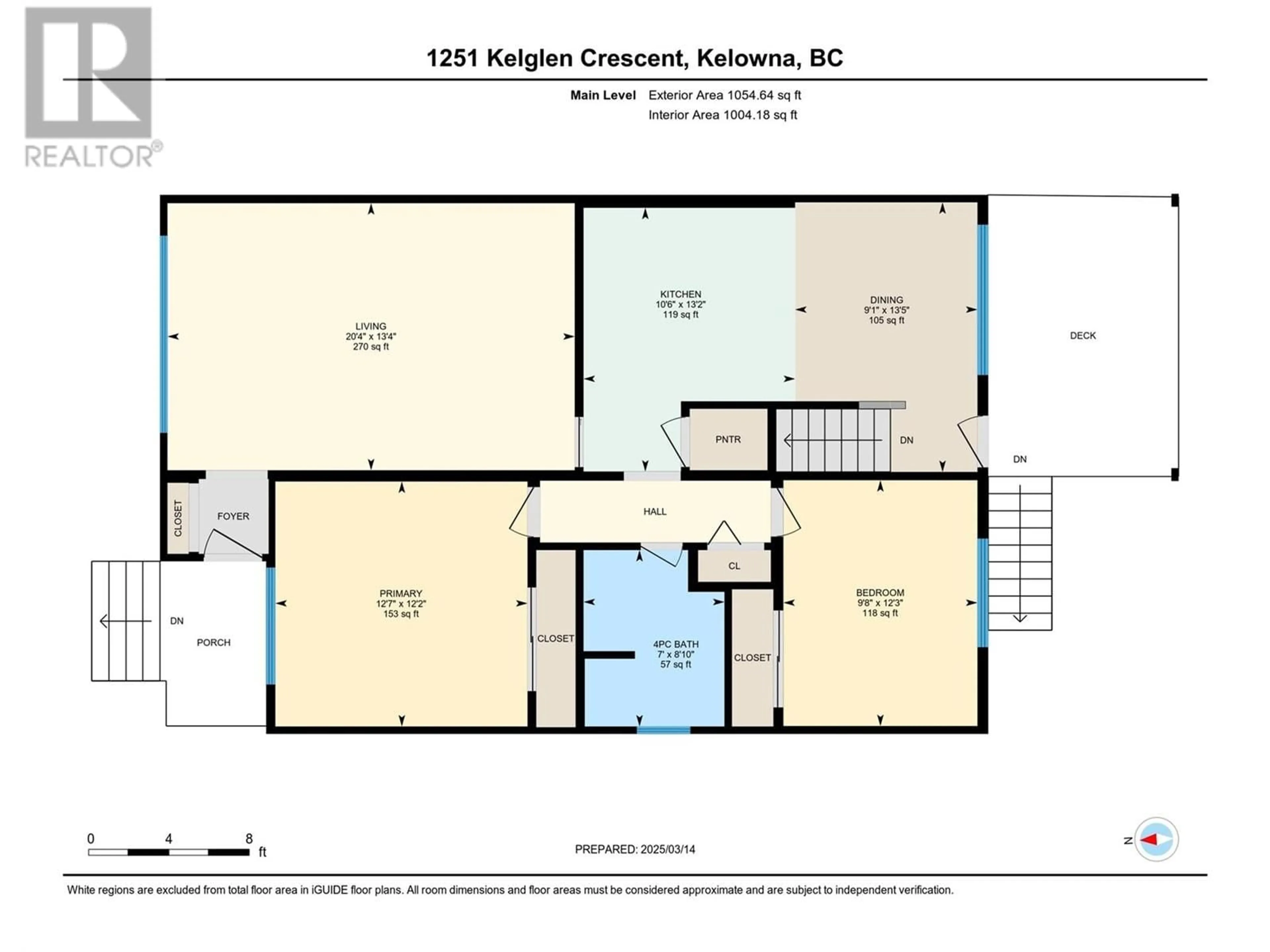 Floor plan for 1251 KELGLEN CRESCENT, Kelowna British Columbia V1Y6K4