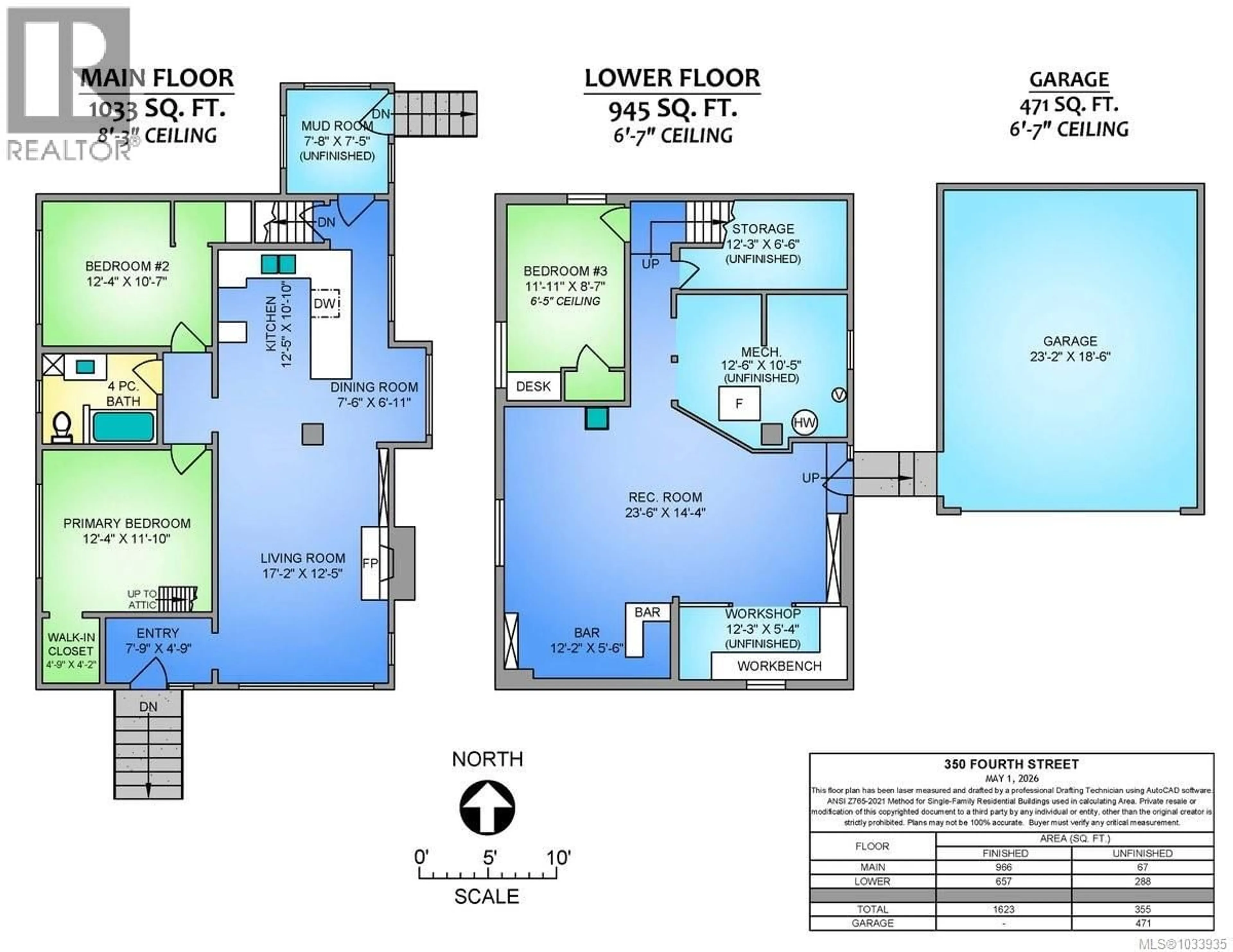 Floor plan for 350 FOURTH STREET, Nanaimo British Columbia V9R1T4