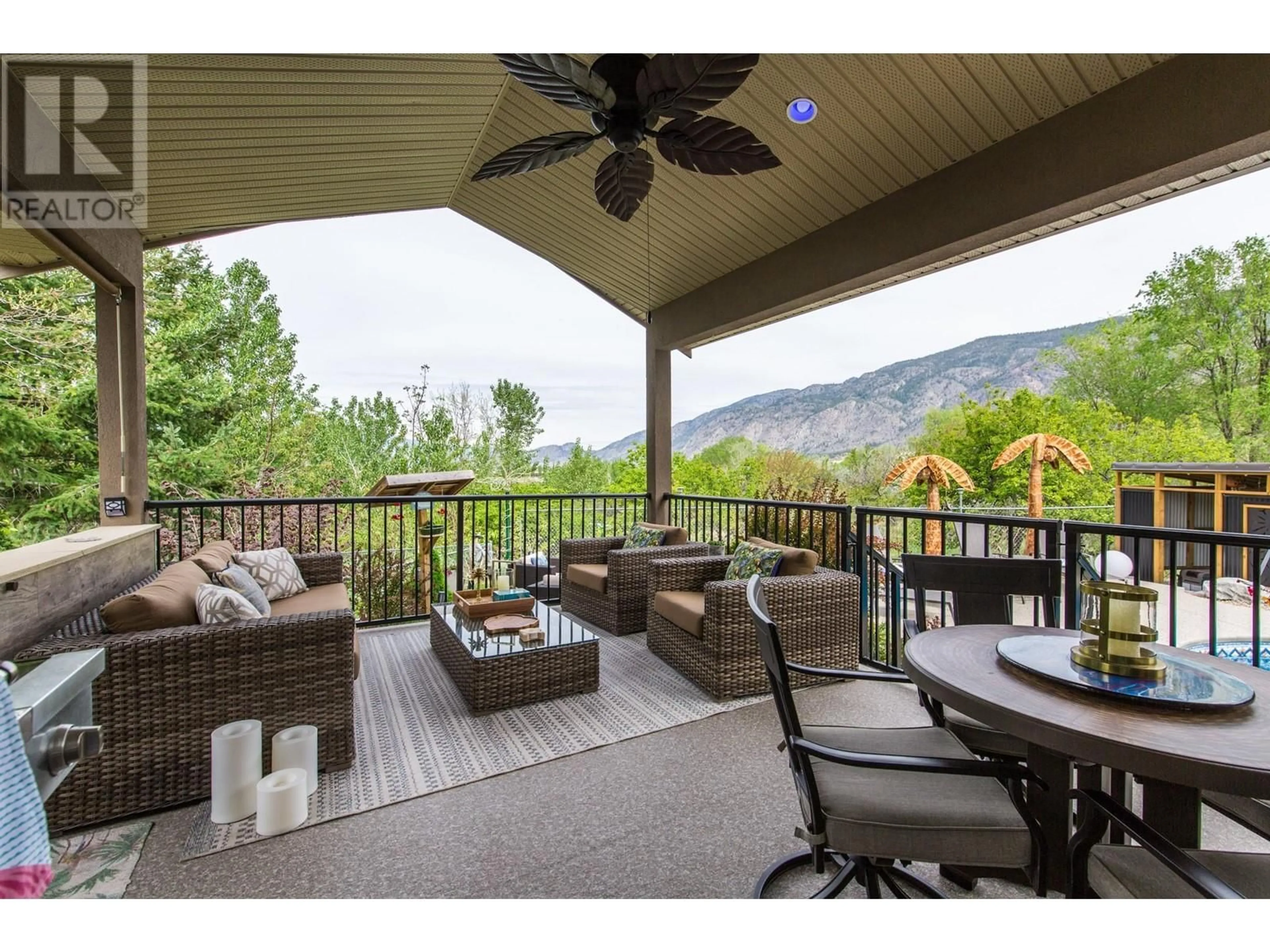 Patio, mountain view for 16 CHARDONNAY COURT, Osoyoos British Columbia V0H1V6