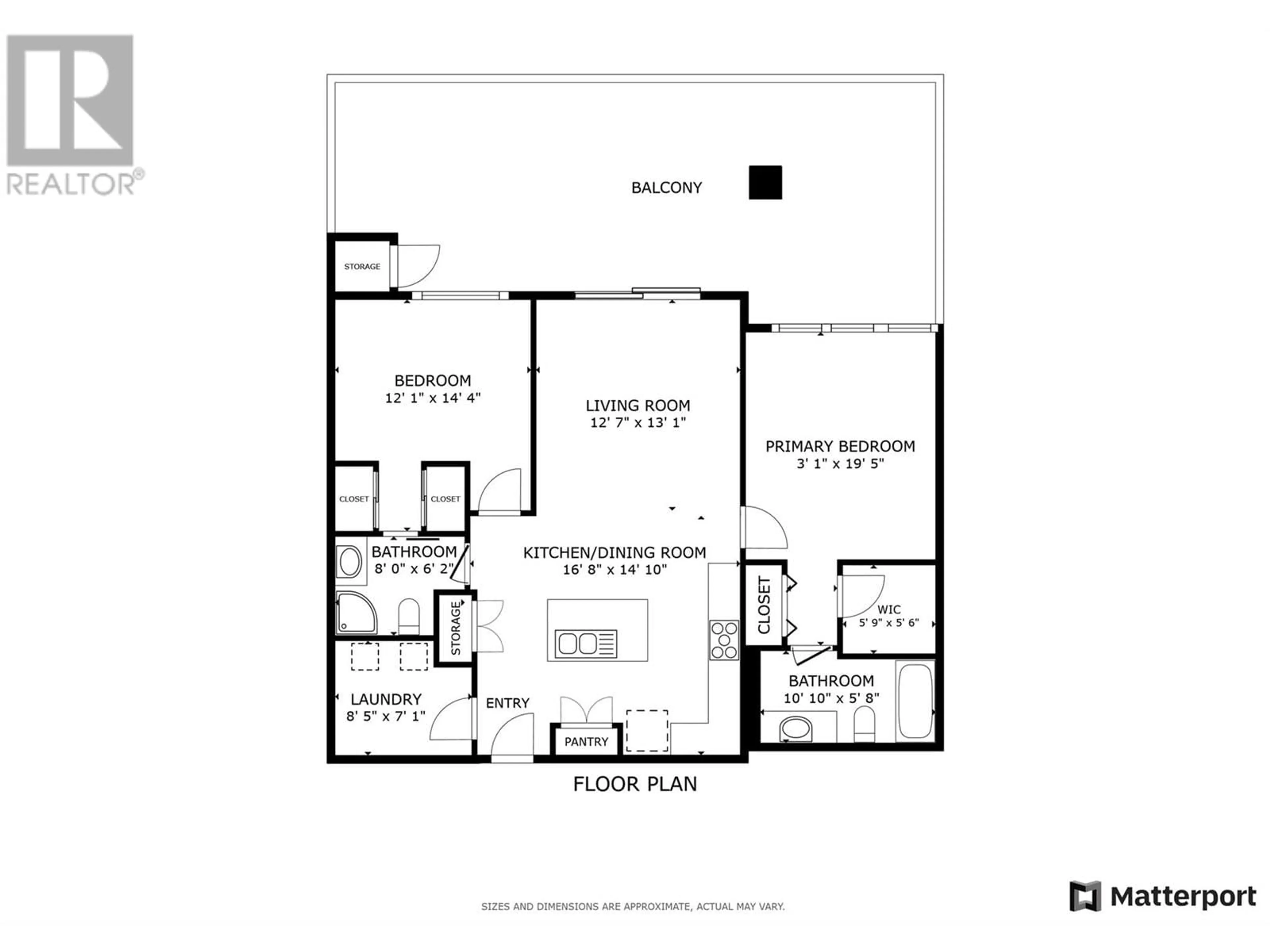 Floor plan for 108 - 3475 GRANITE CLOSE, Kelowna British Columbia V1V0B9