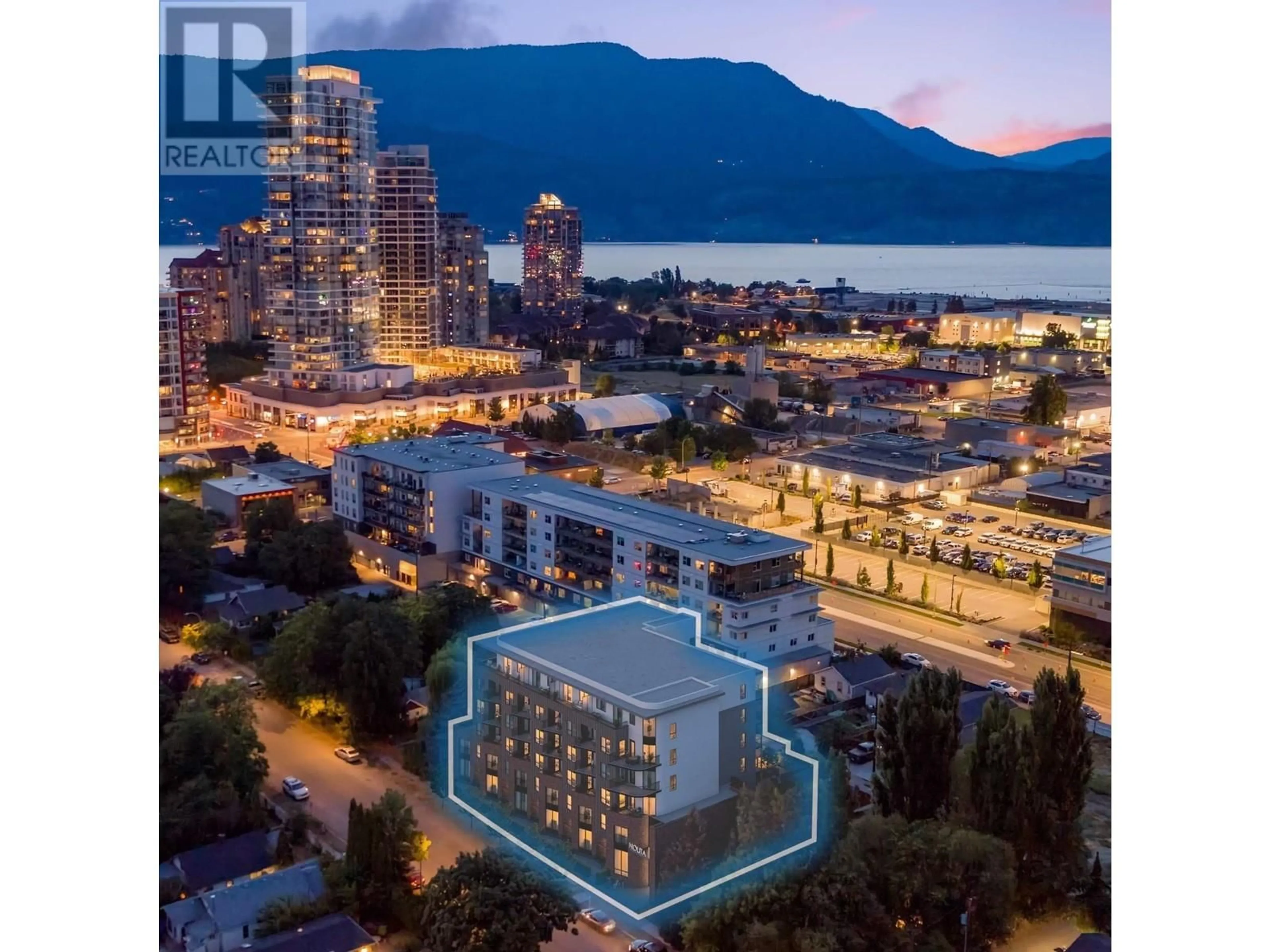 A pic from outside/outdoor area/front of a property/back of a property/a pic from drone, water/lake/river/ocean view for 212 - 620 CORONATION AVENUE, Kelowna British Columbia V1Y7A1