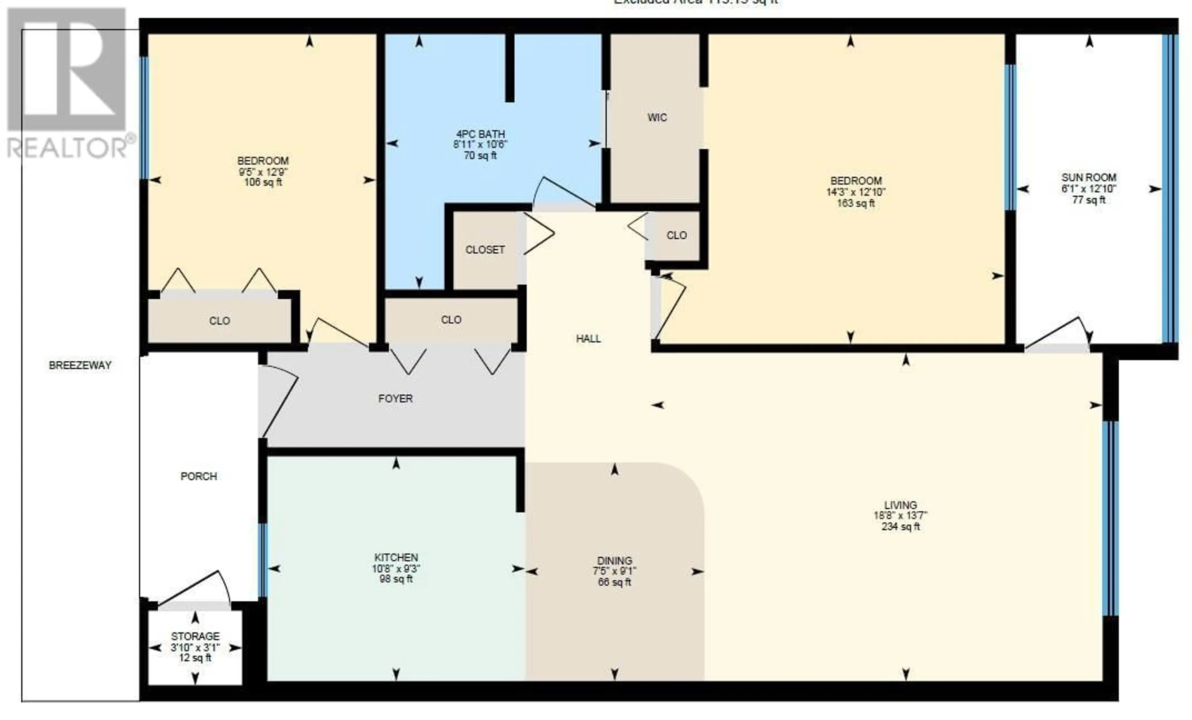 Floor plan for 205 - 1903 LINDAHL STREET, Kelowna British Columbia V1Y3Z6