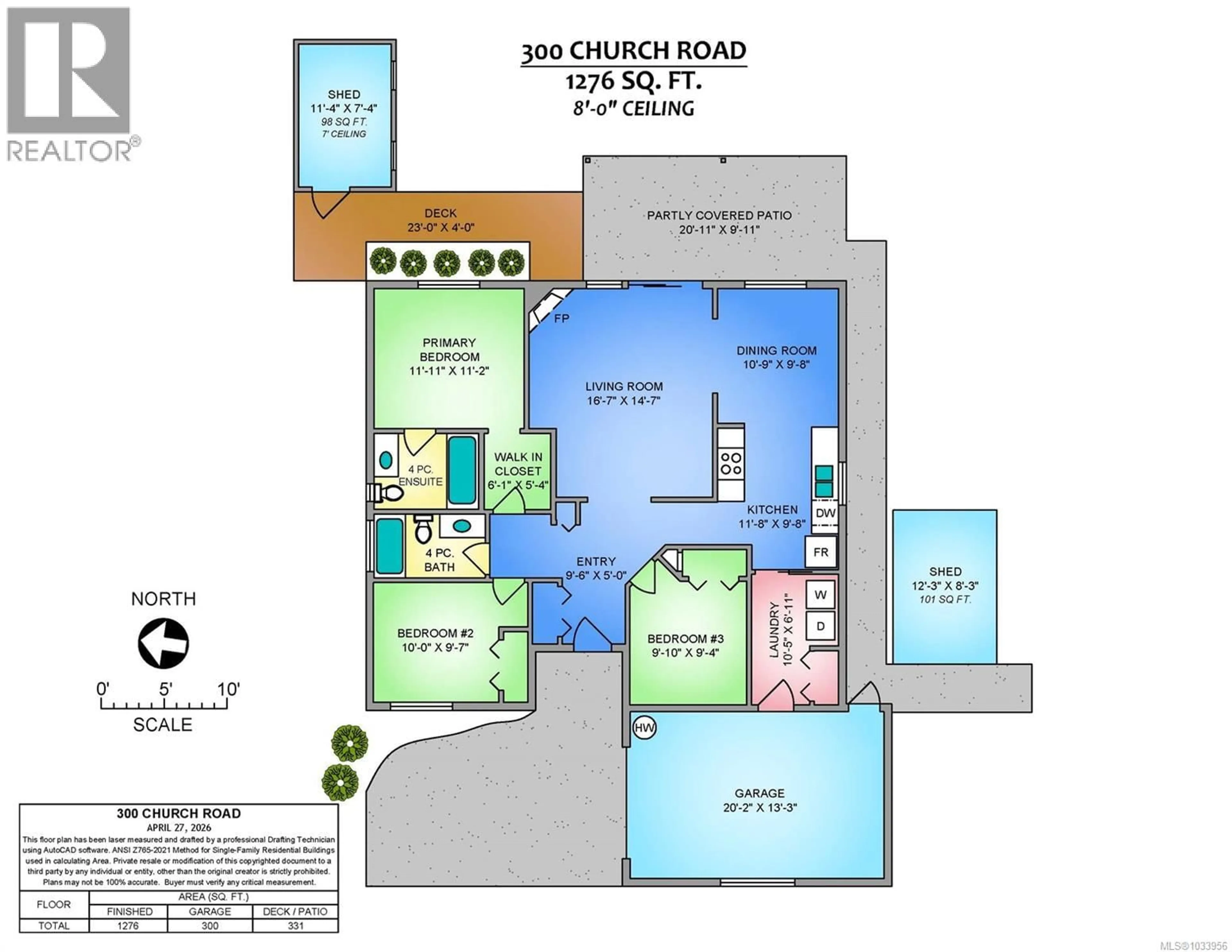 Floor plan for 300 CHURCH ROAD, Parksville British Columbia V9P2T8