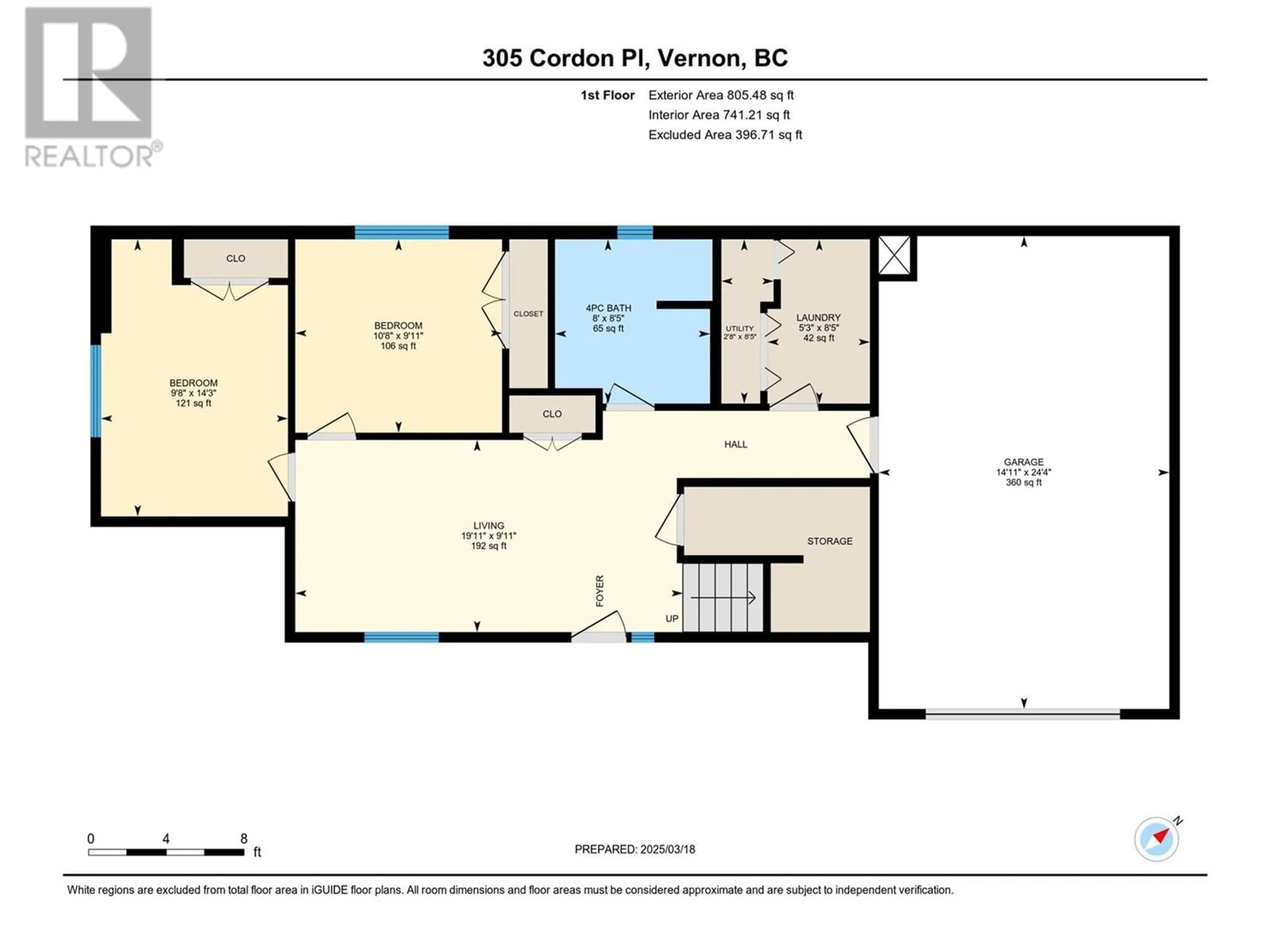 Floor plan for 305 CORDON PLACE, Vernon British Columbia V1H1Z9