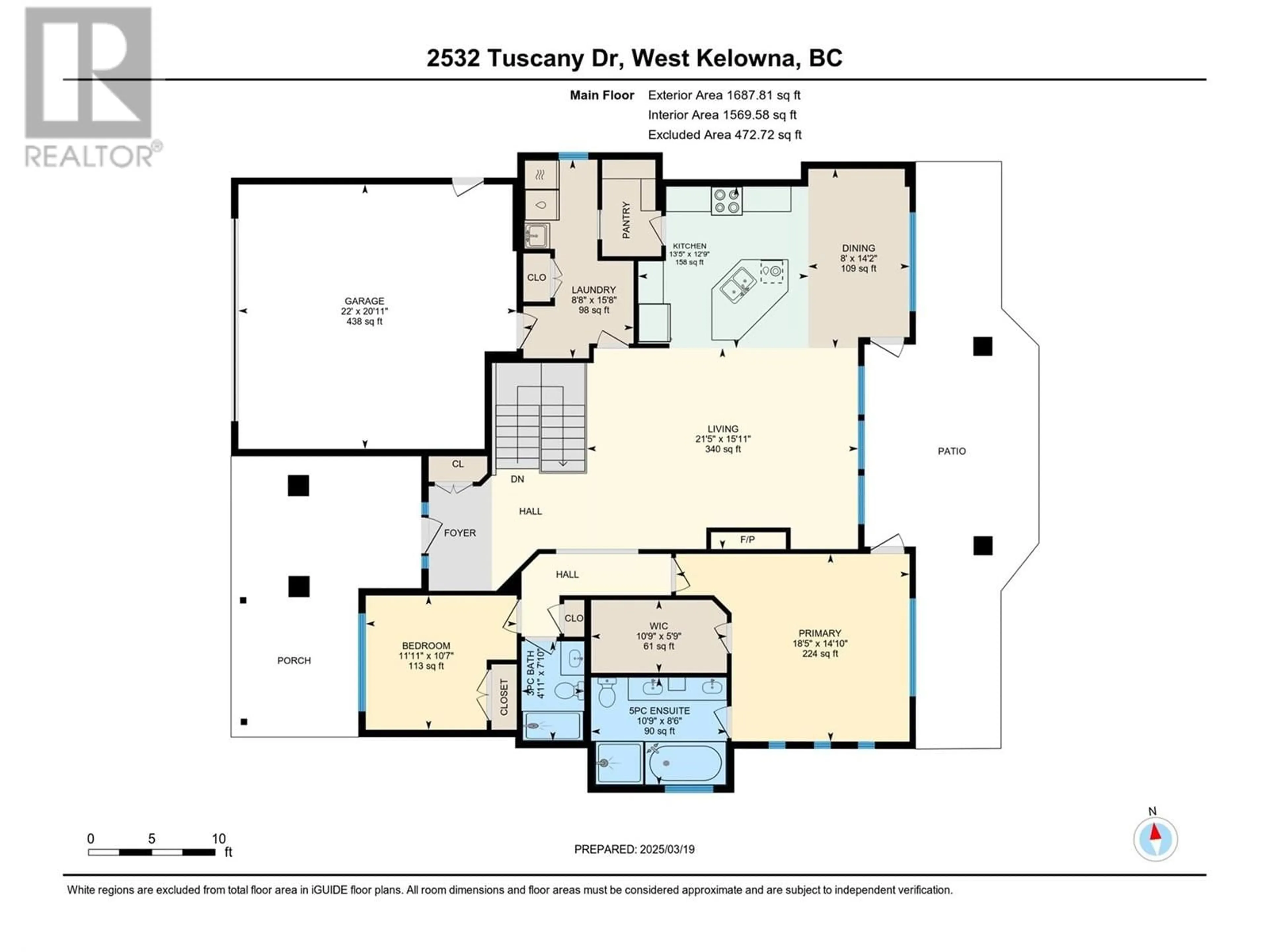 Floor plan for 2532 TUSCANY DRIVE, West Kelowna British Columbia V4T3B6