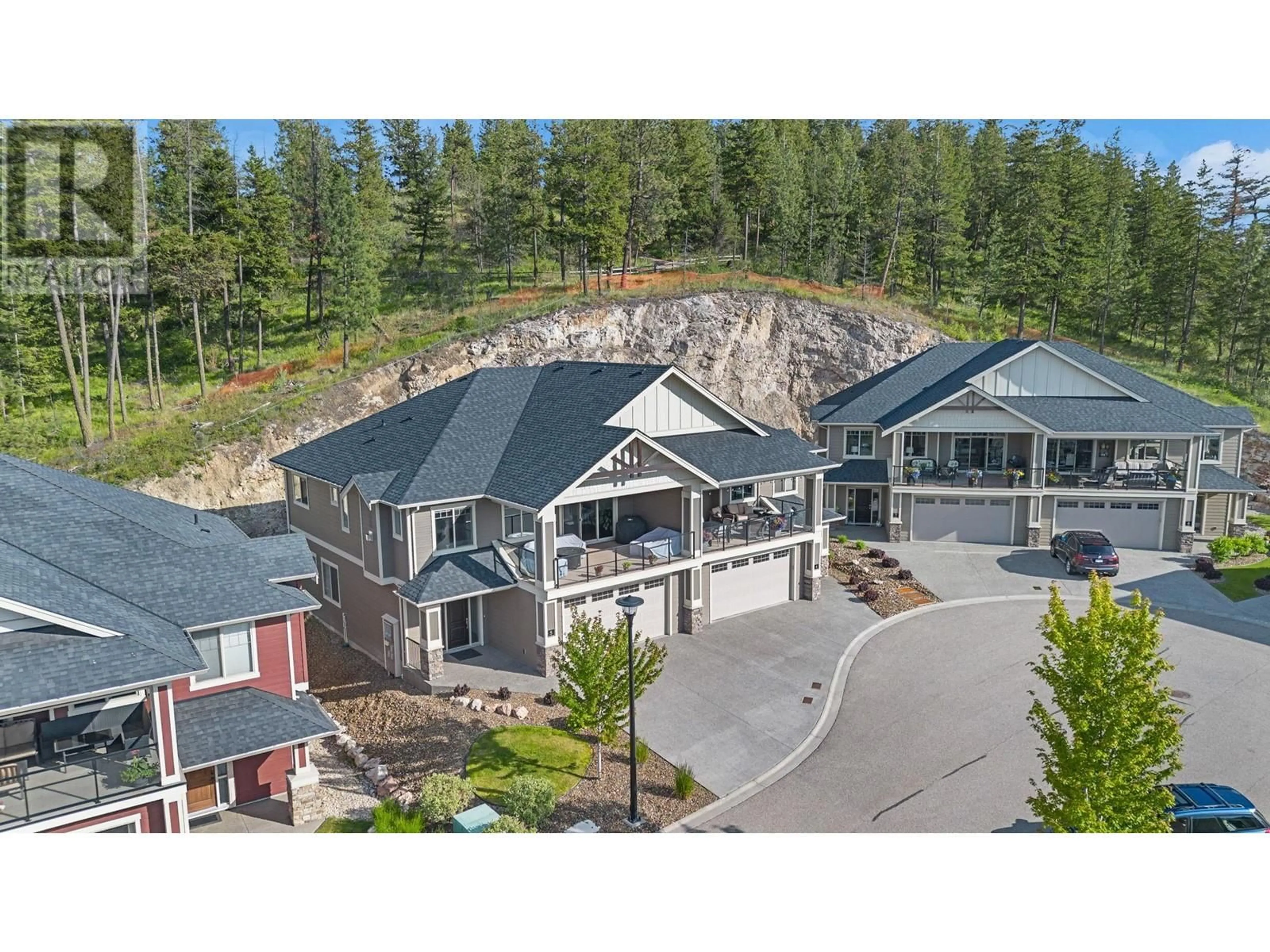 A pic from outside/outdoor area/front of a property/back of a property/a pic from drone, mountain view for 6 - 875 STOCKLEY STREET, Kelowna British Columbia V1P1S4