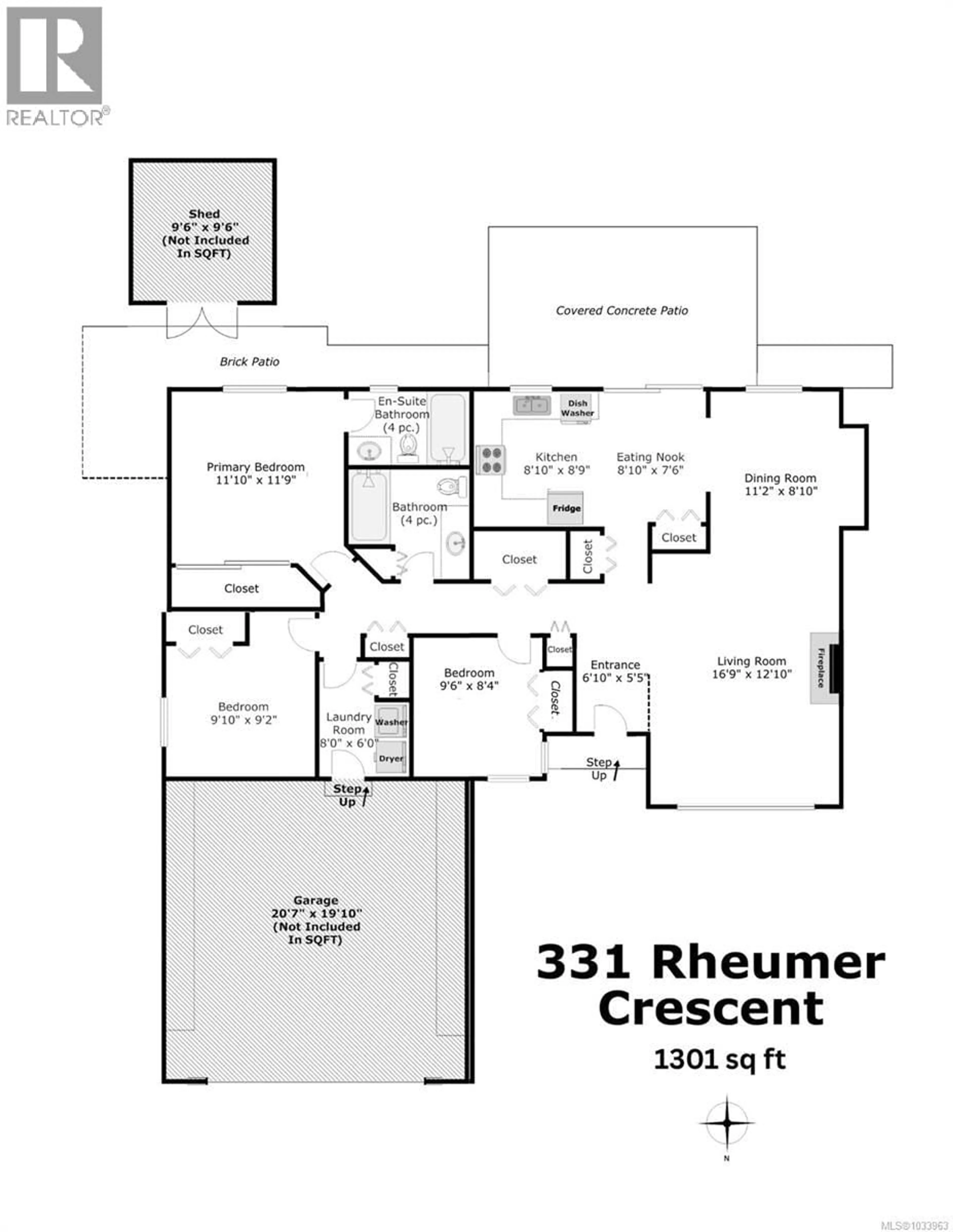 Floor plan for 331 RHEUMER CRESCENT, Parksville British Columbia V9P2T8