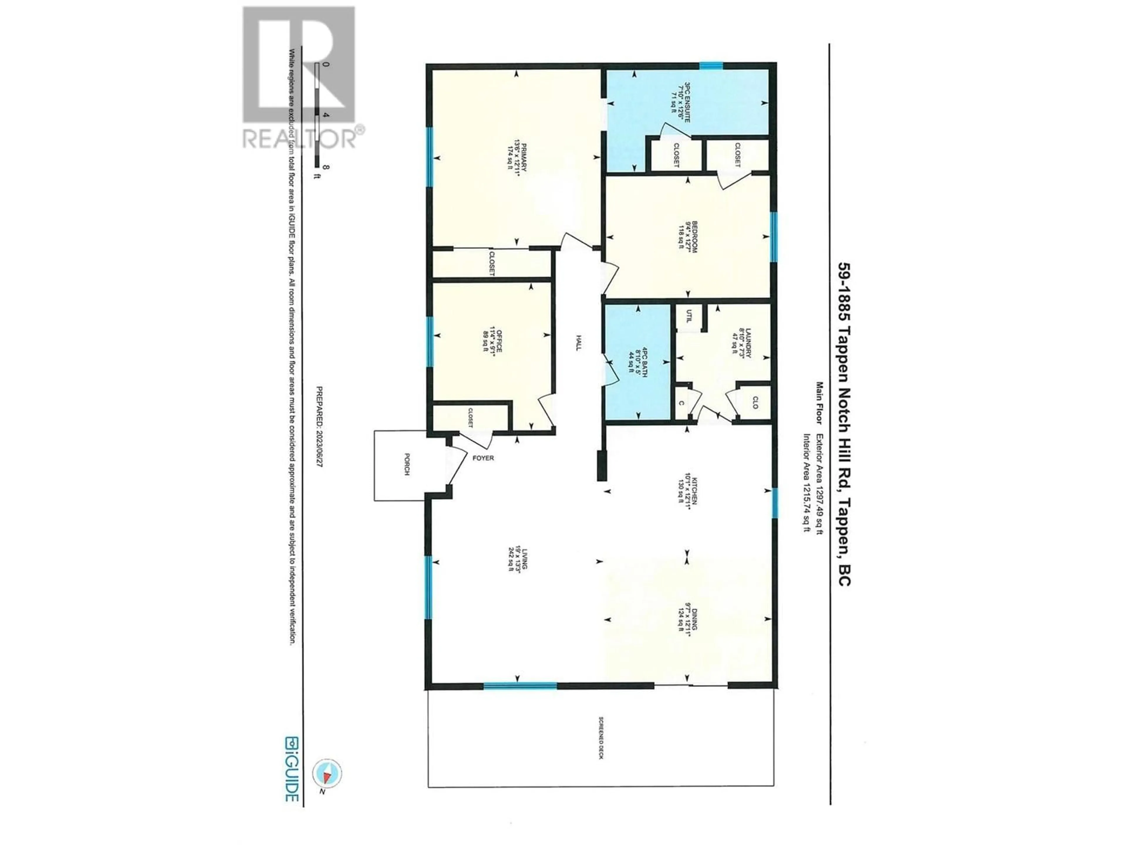 Floor plan for 59 - 1885 TAPPEN NOTCH HILL ROAD, Tappen British Columbia V0E2X3