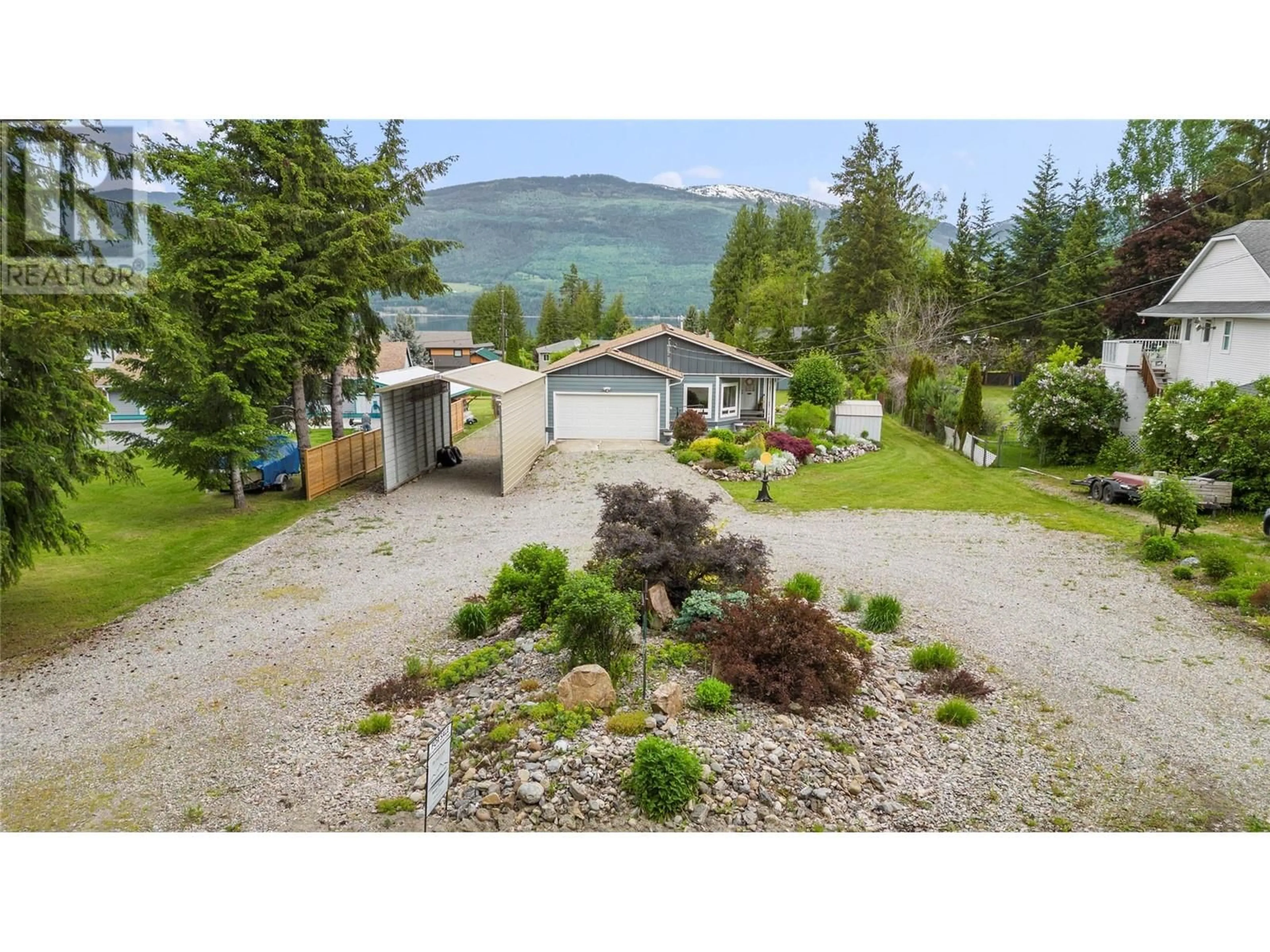 A pic from outside/outdoor area/front of a property/back of a property/a pic from drone, water/lake/river/ocean view for 4357 EAGLE BAY ROAD, Eagle Bay British Columbia V0E1T0