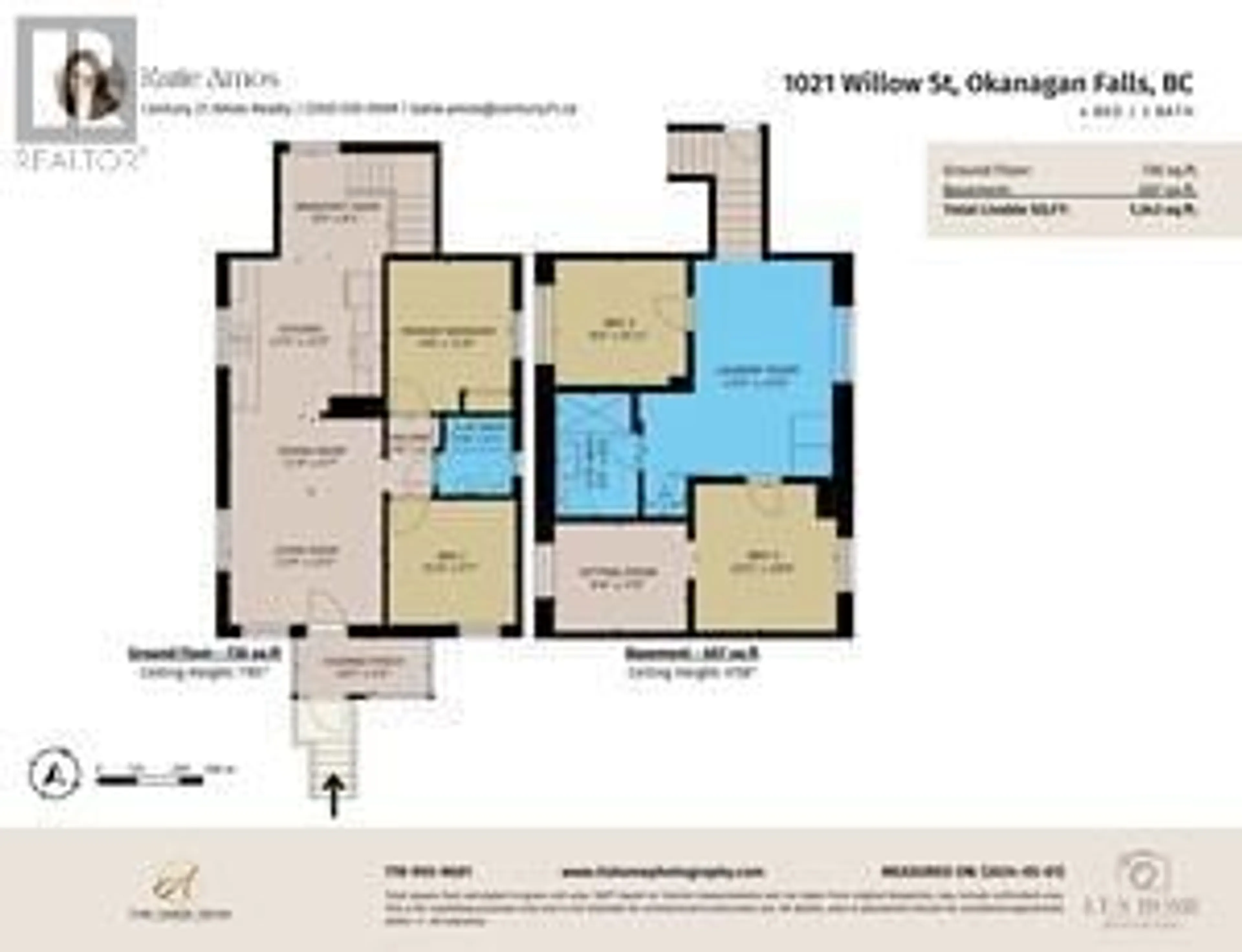 Floor plan for 1021 WILLOW STREET, Okanagan Falls British Columbia V0H1R4