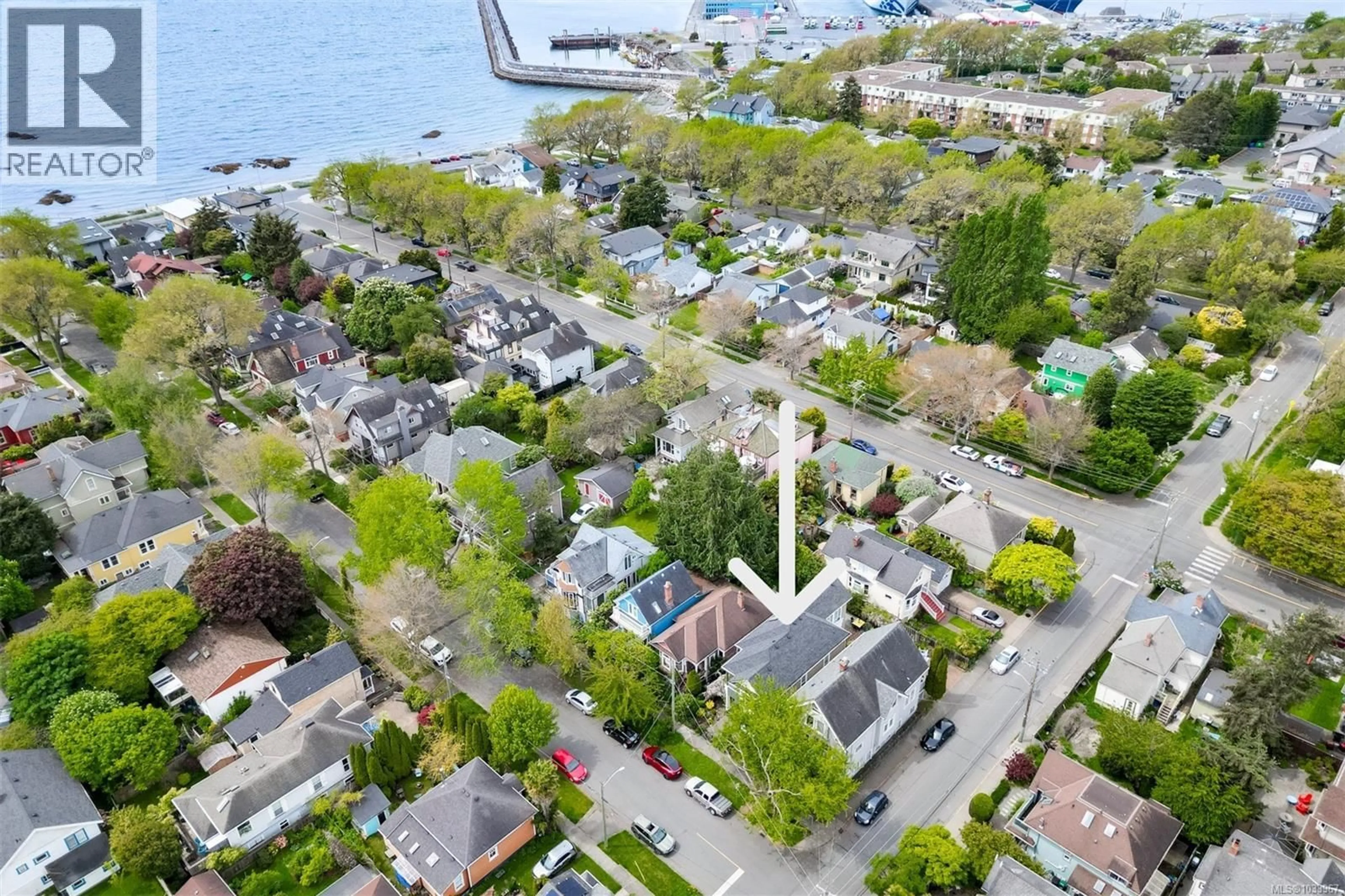 A pic from outside/outdoor area/front of a property/back of a property/a pic from drone, water/lake/river/ocean view for 80 SAN JOSE AVENUE, Victoria British Columbia V8V2C2