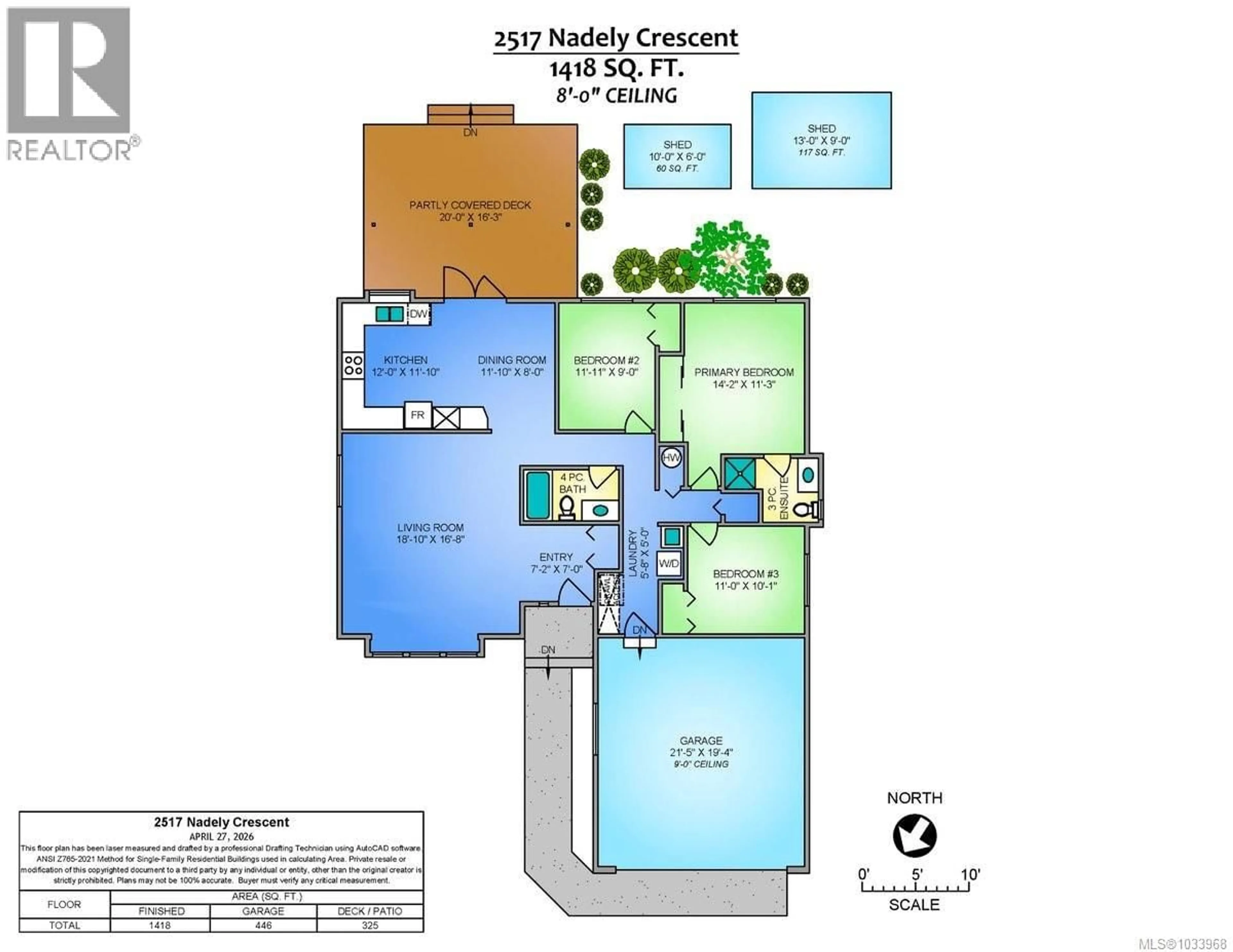 Floor plan for 2517 NADELY CRESCENT, Nanaimo British Columbia V9T5Y1