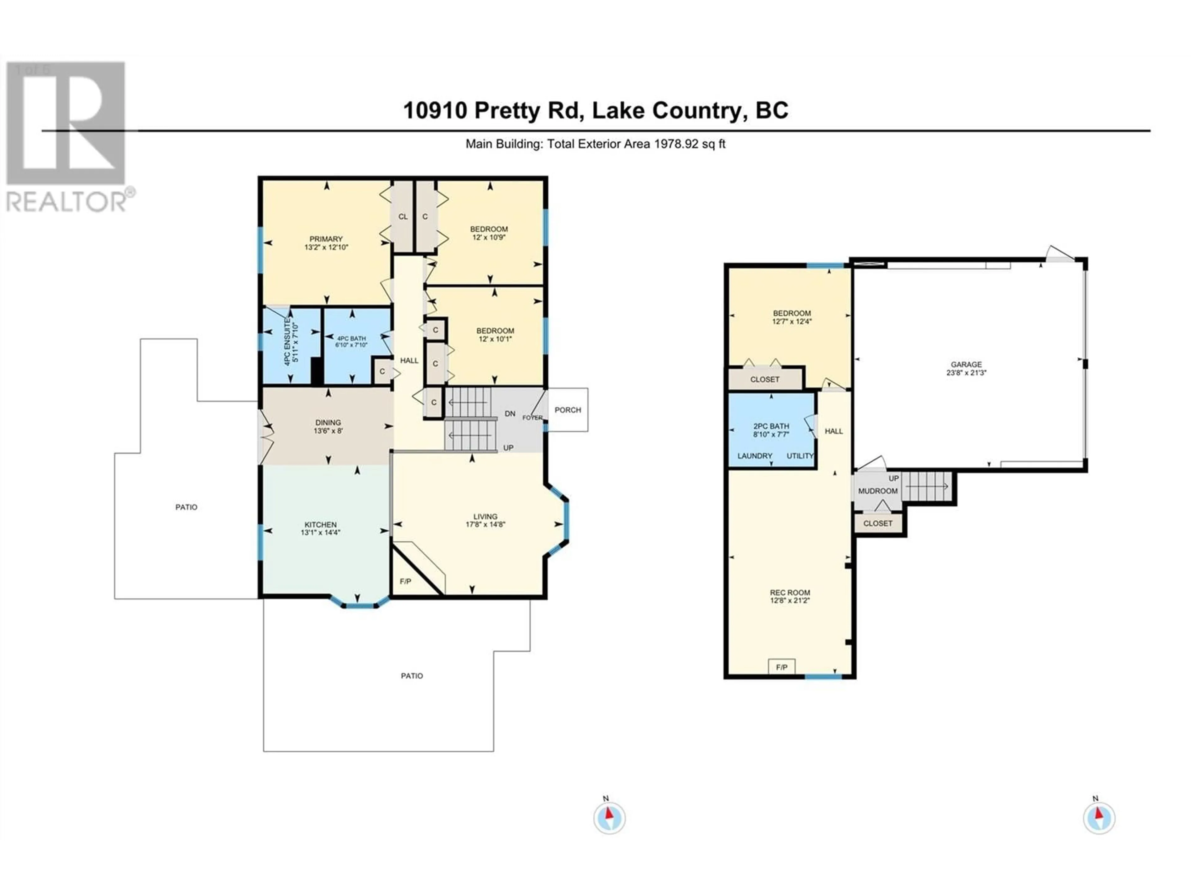Floor plan for 10910 PRETTY ROAD, Lake Country British Columbia V4V1H6