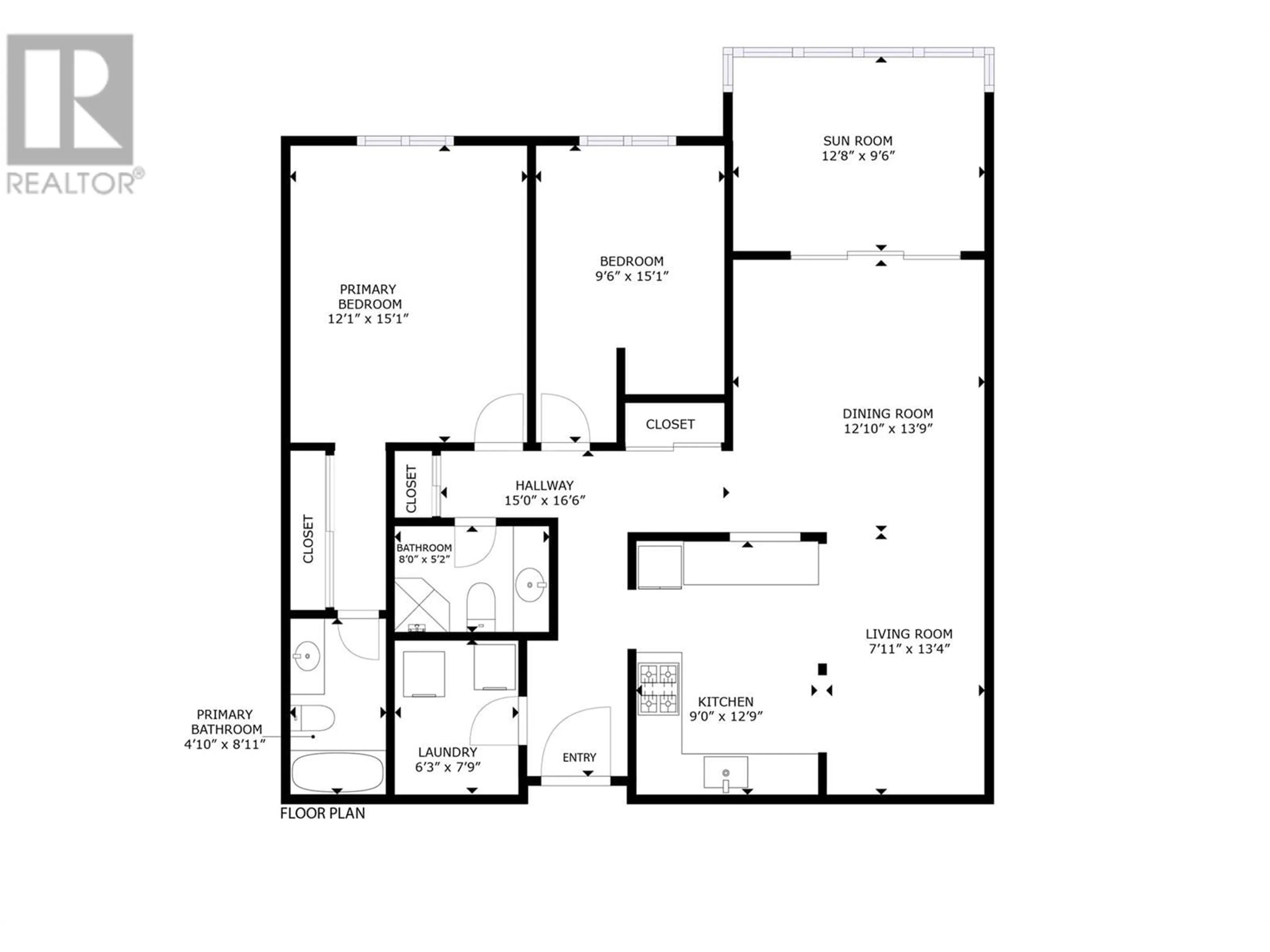 Floor plan for 103 - 200 HOLLYWOOD ROAD, Kelowna British Columbia V1X6Y9