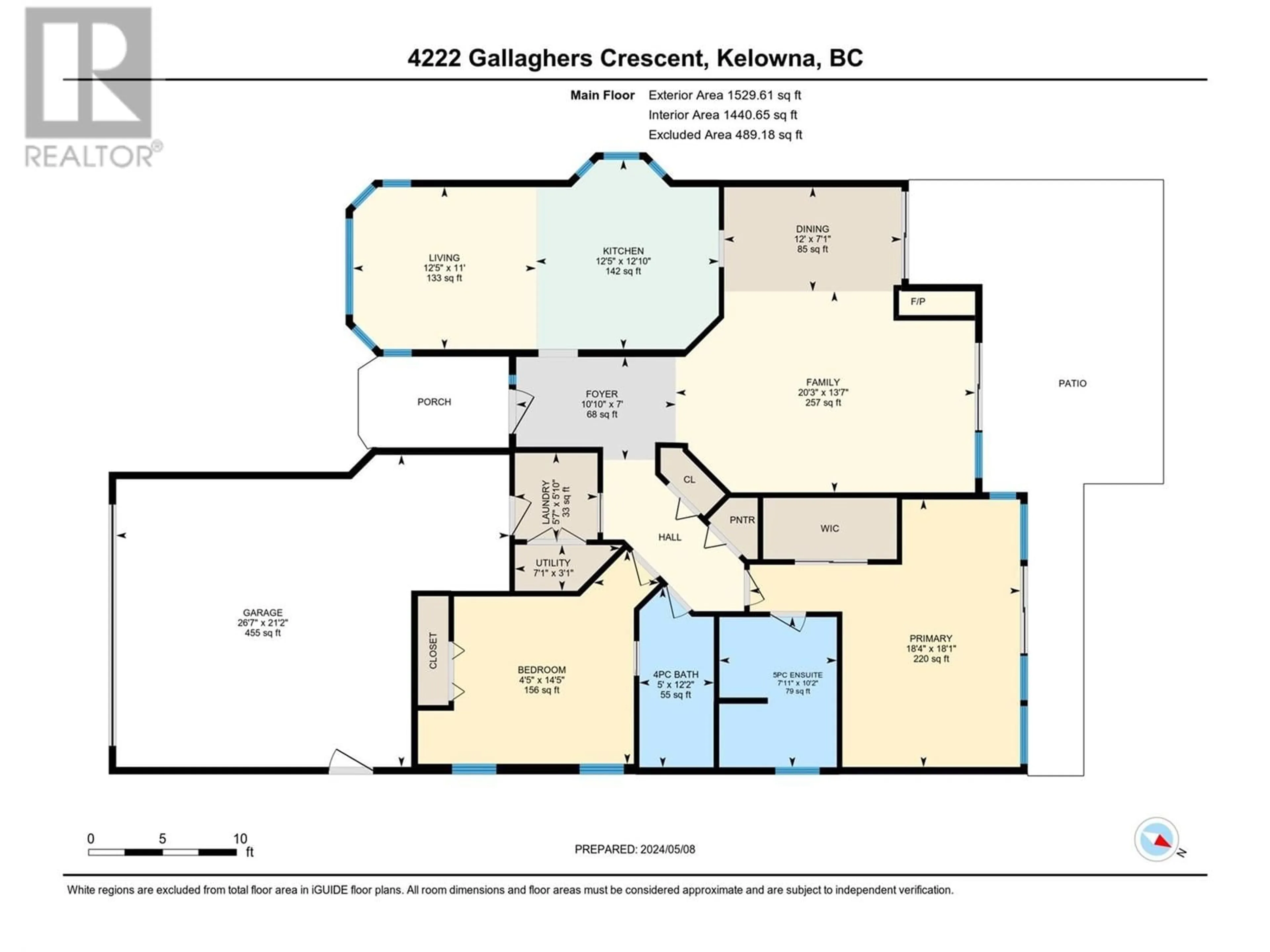 Floor plan for 4222 GALLAGHERS CRESCENT, Kelowna British Columbia V1W3Z9