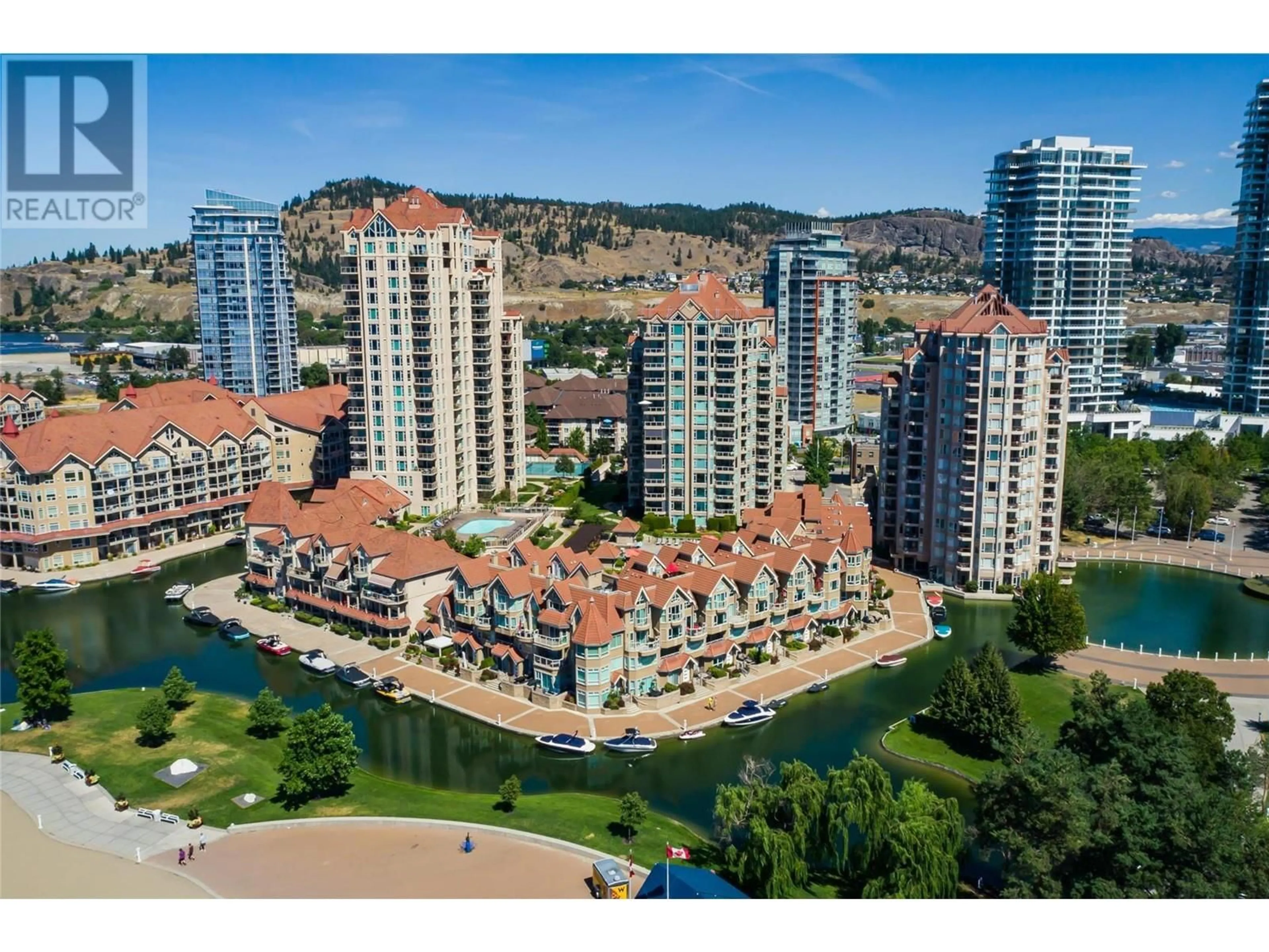A pic from outside/outdoor area/front of a property/back of a property/a pic from drone, city buildings view from balcony for 115 - 1156 SUNSET DRIVE, Kelowna British Columbia V1Y9R7