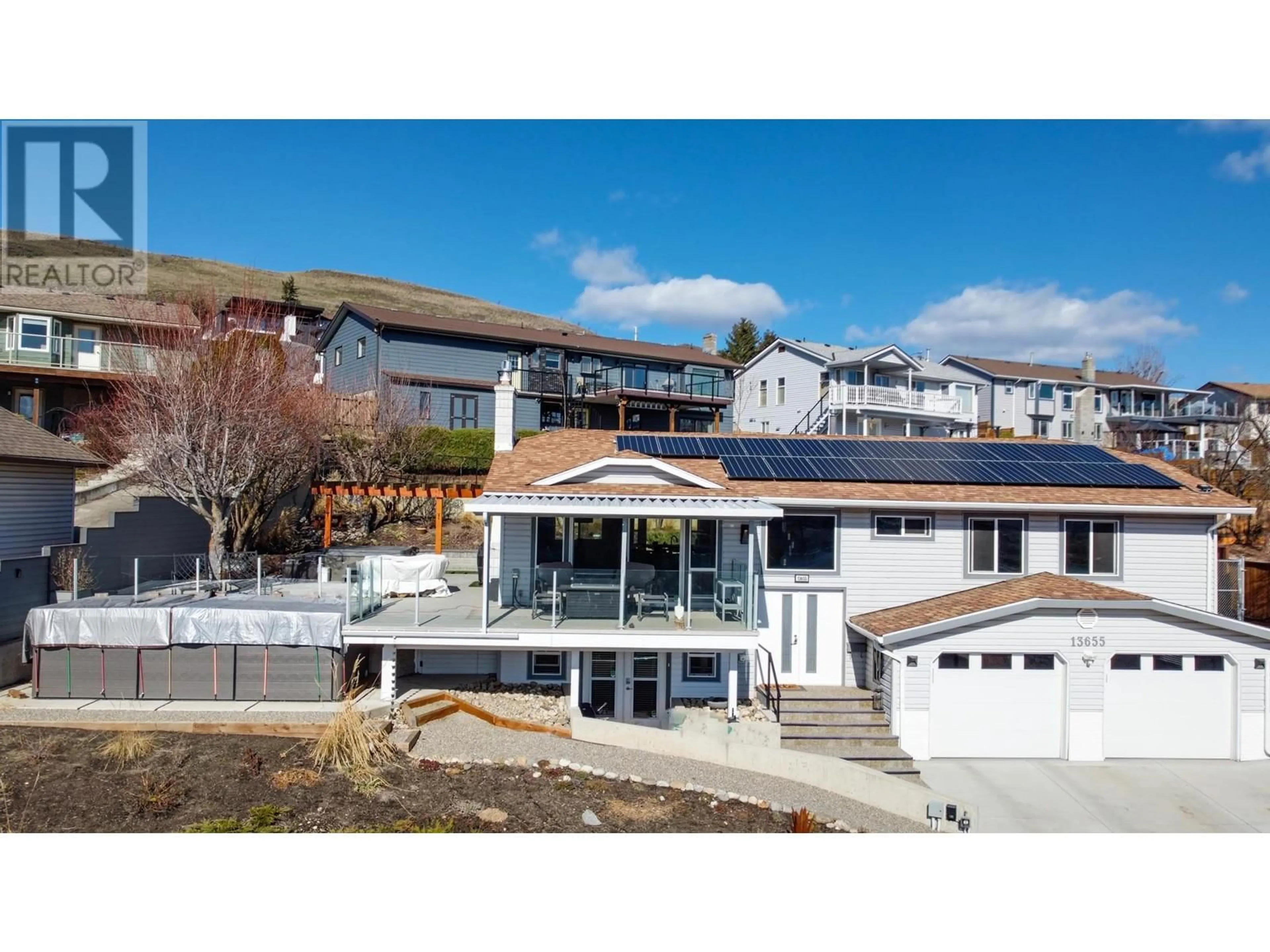A pic from outside/outdoor area/front of a property/back of a property/a pic from drone, unknown for 13655 KICKWILLIE LOOP ROAD, Coldstream British Columbia V1B2P3