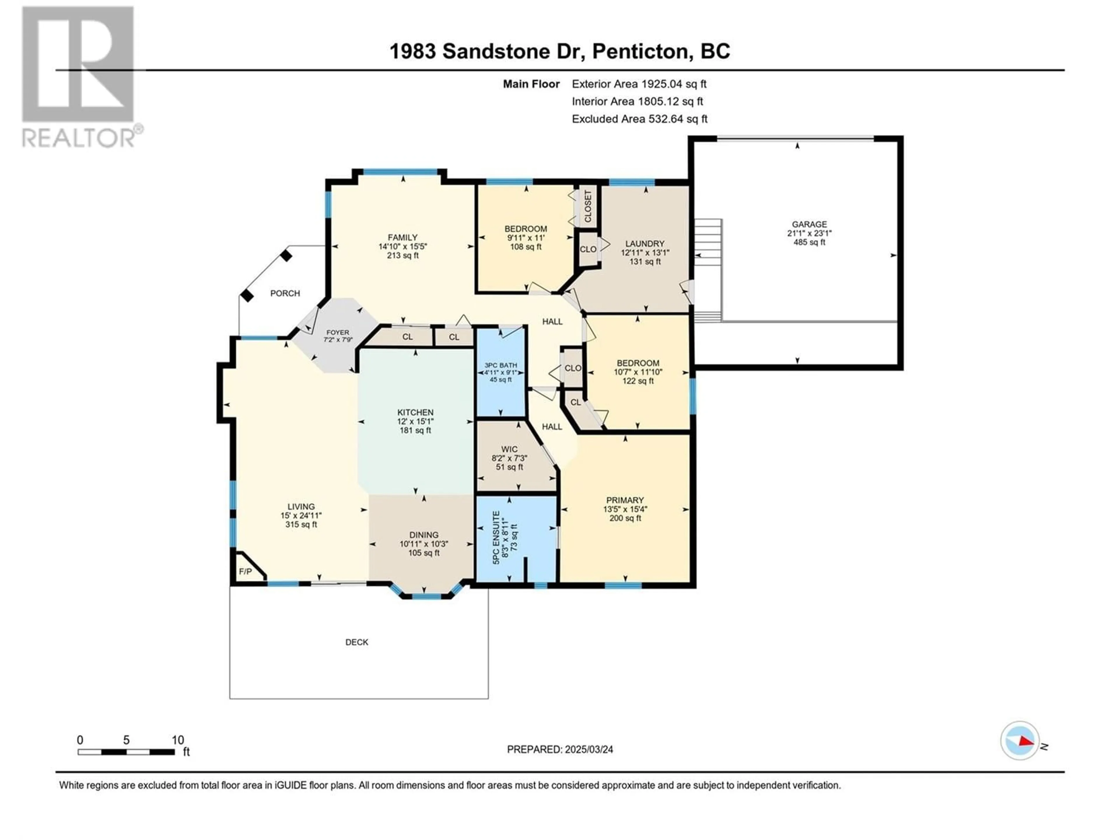 Floor plan for 1893 SANDSTONE DRIVE, Penticton British Columbia V2A8Y6