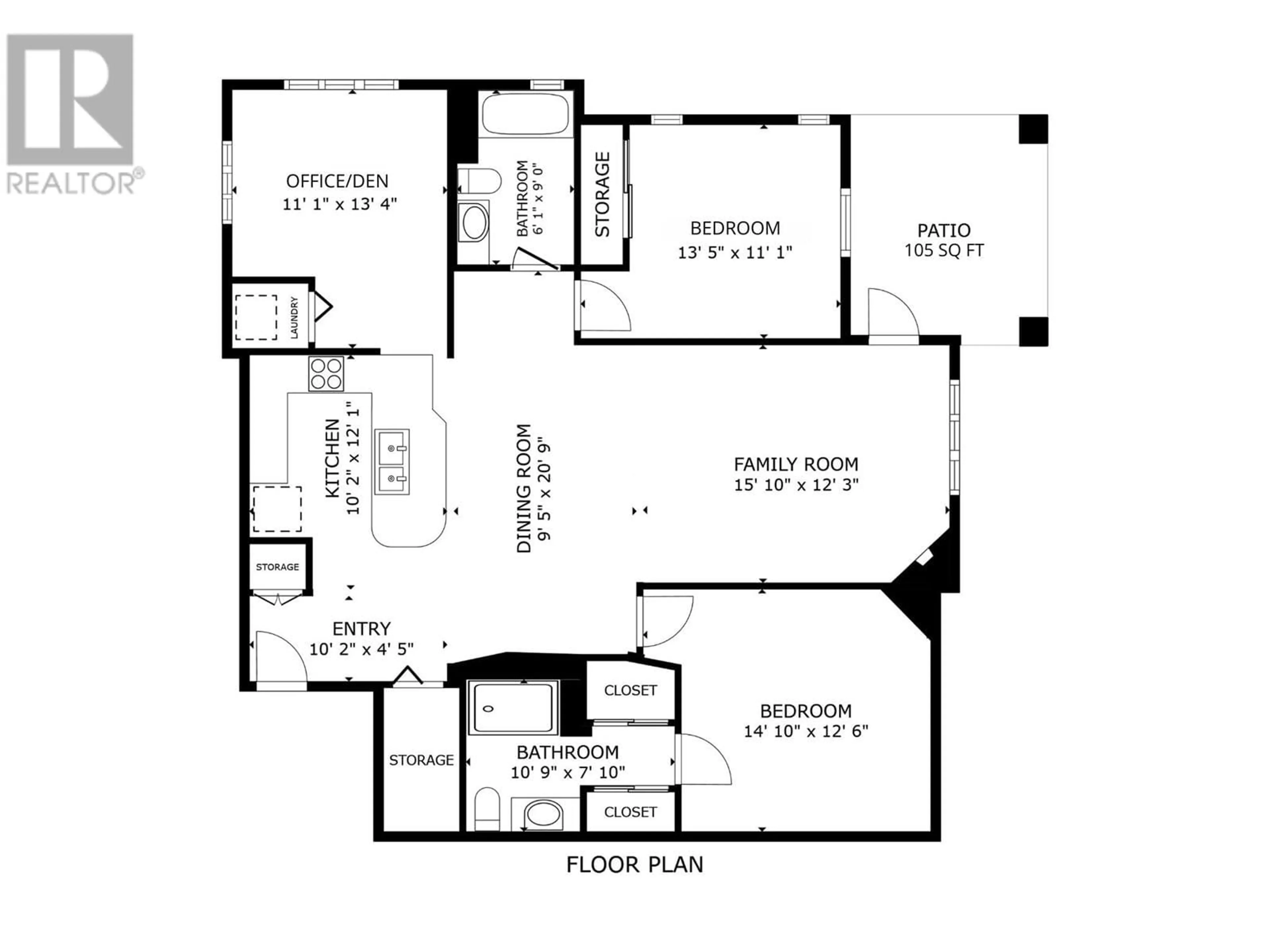 Floor plan for 2104 - 3178 VIA CENTRALE DRIVE, Kelowna British Columbia V1V2T3