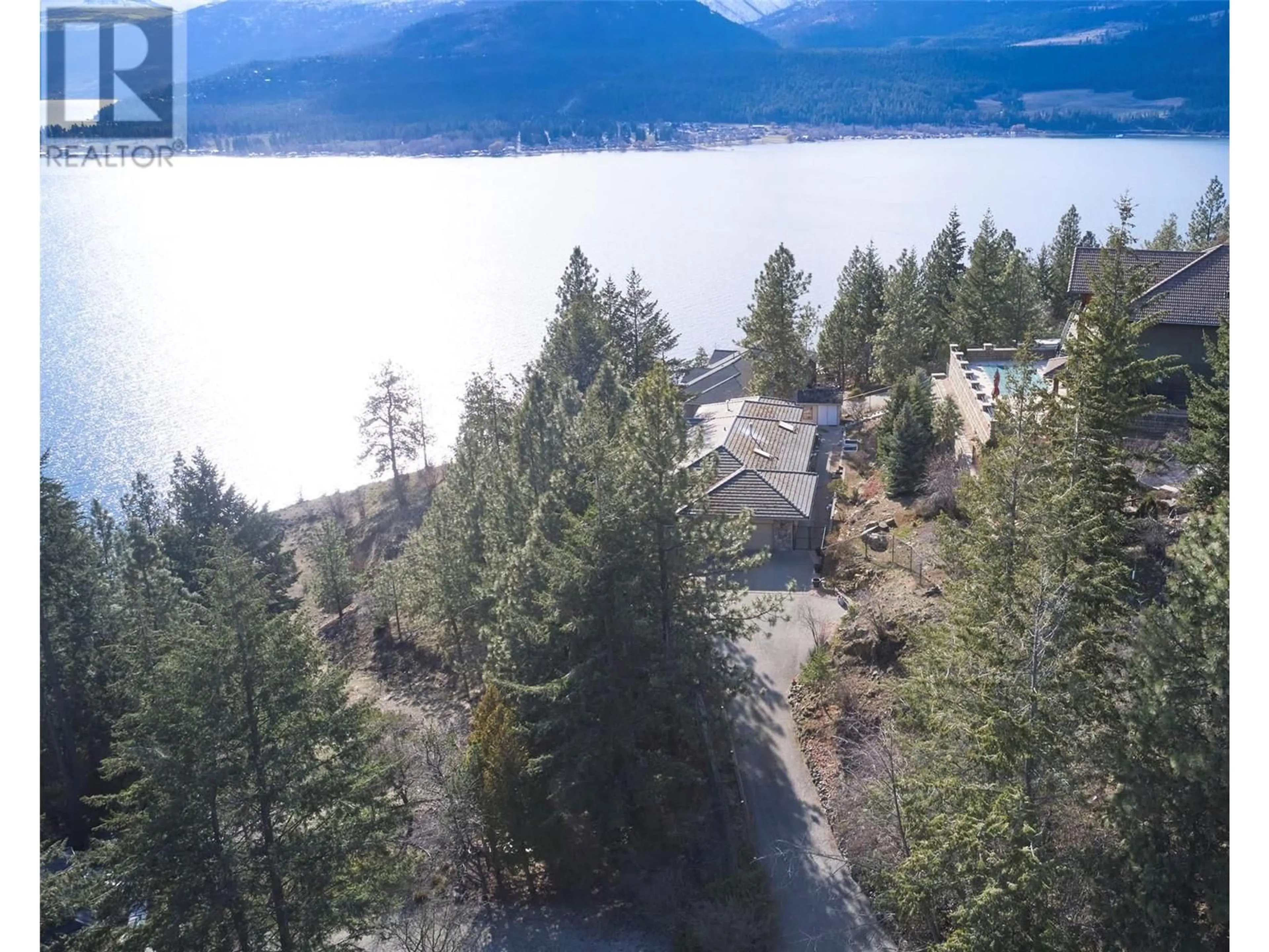 A pic from outside/outdoor area/front of a property/back of a property/a pic from drone, water/lake/river/ocean view for 13 - 9060 TRONSON ROAD, Vernon British Columbia V1H1E7