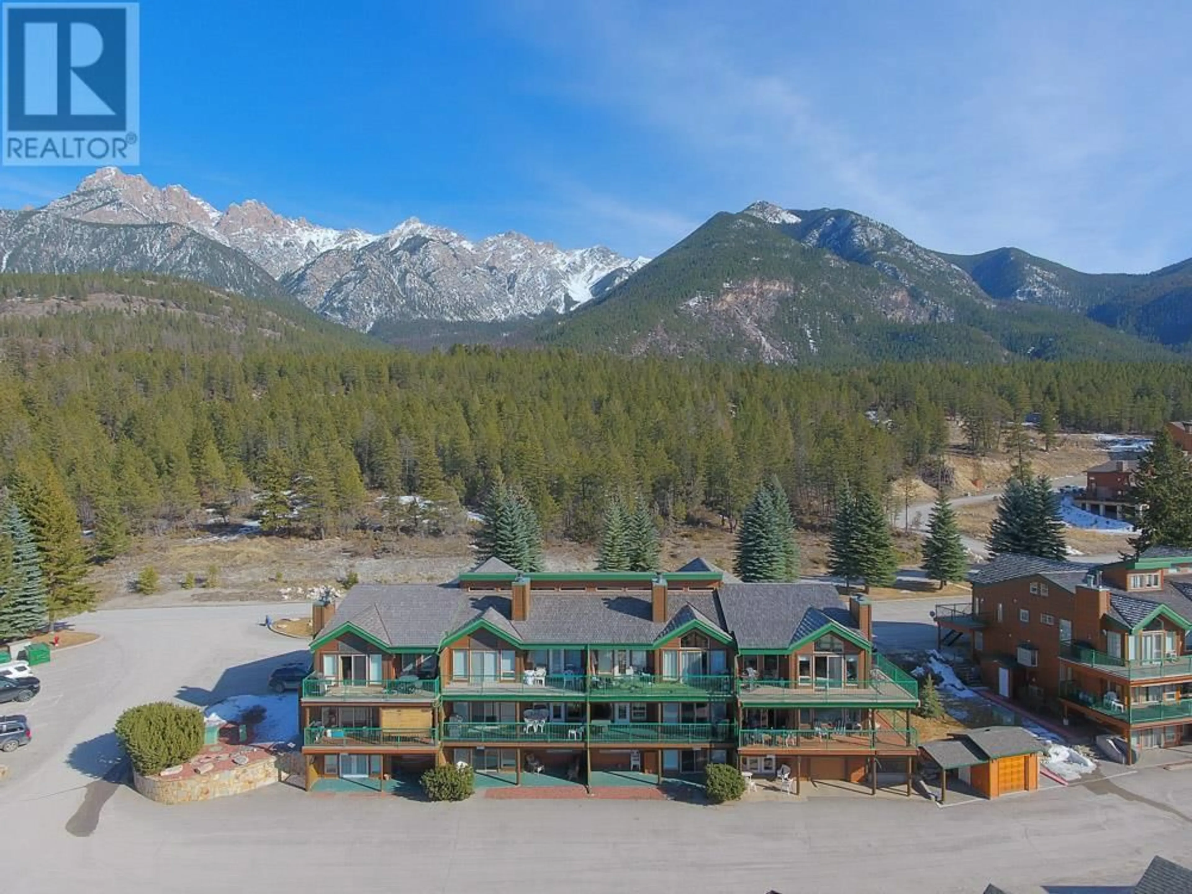 A pic from outside/outdoor area/front of a property/back of a property/a pic from drone, mountain view for 703 - 5155 FAIRWAY DRIVE, Fairmont Hot Springs British Columbia V0B1L1