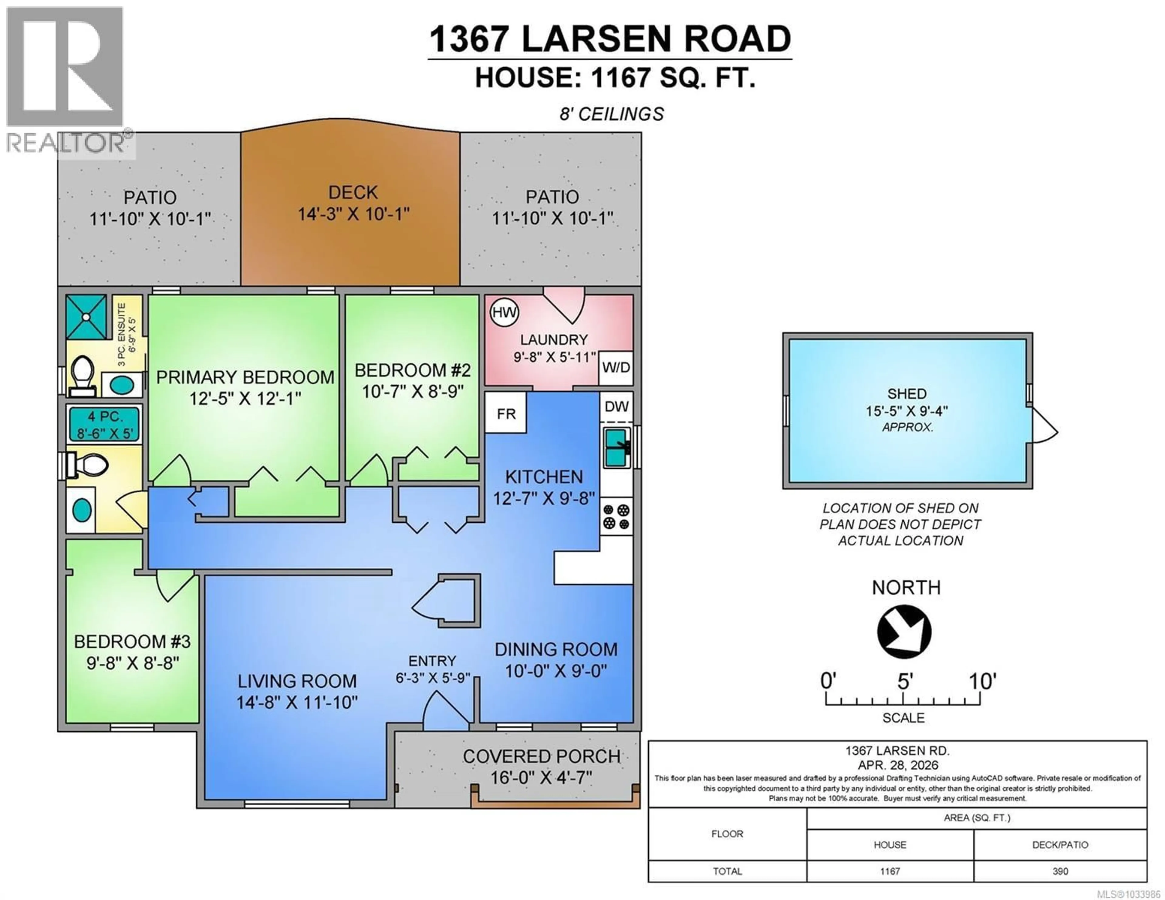 Floor plan for 1367 LARSEN ROAD, Courtenay British Columbia V9N8Y9