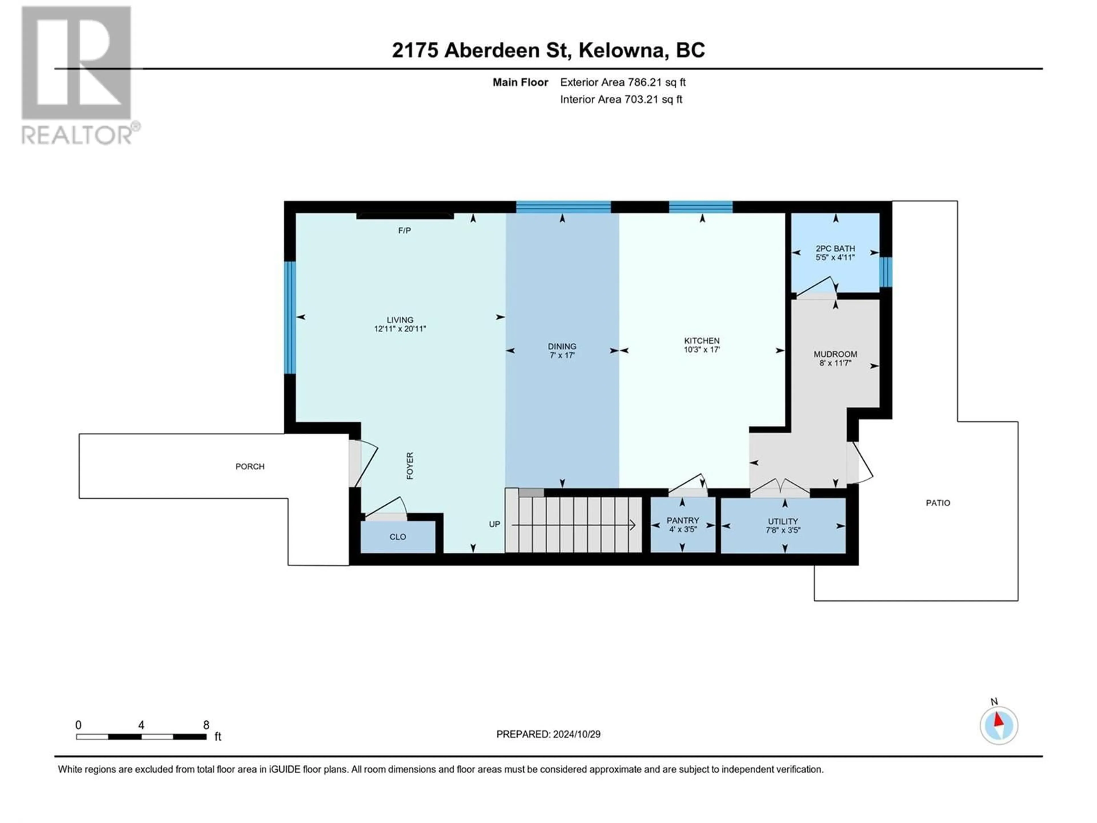 Floor plan for 2169 ABERDEEN STREET, Kelowna British Columbia V1Y2T3