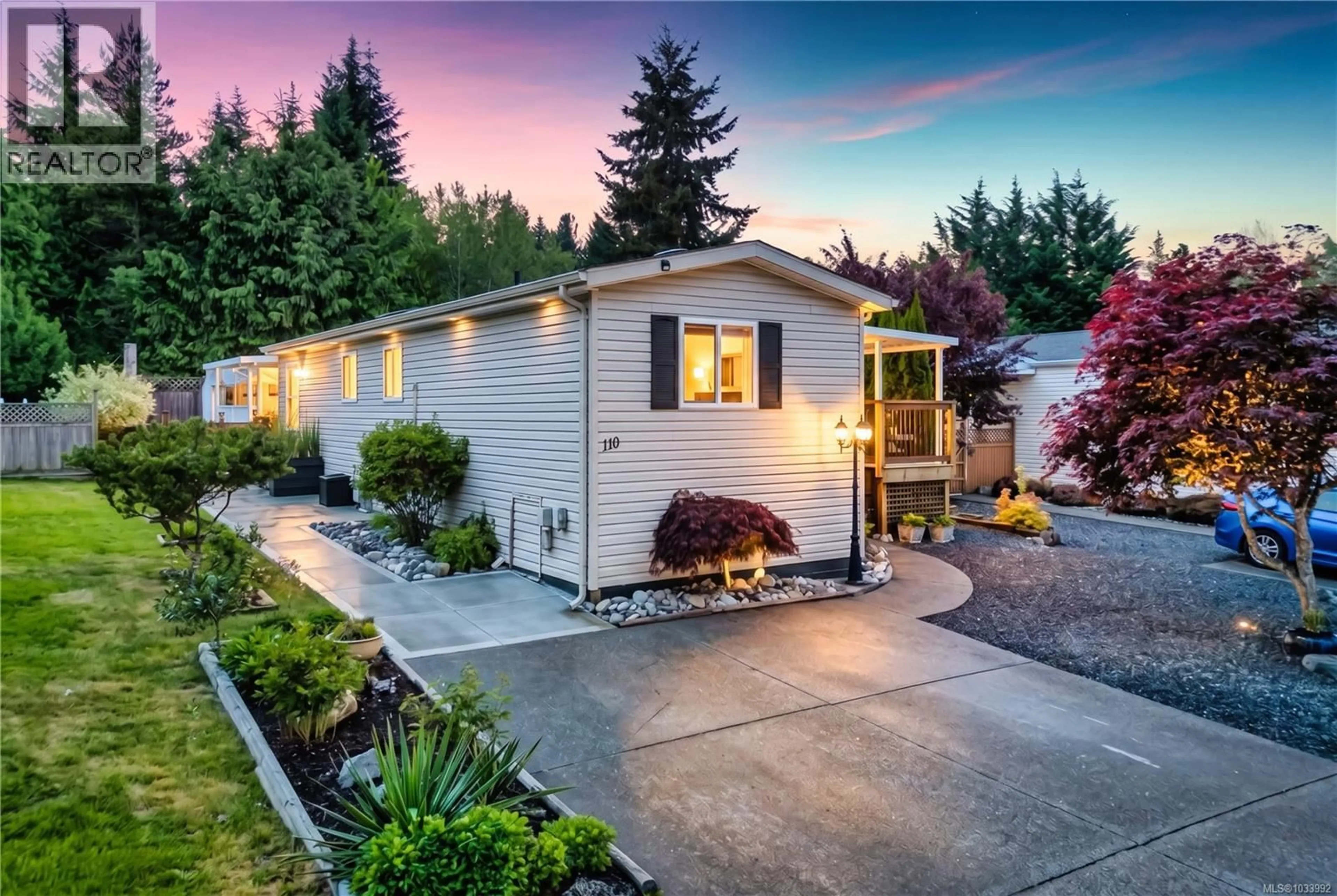 Home with vinyl exterior material, street for 110 - 1391 PRICE ROAD, Errington British Columbia V9P2W1