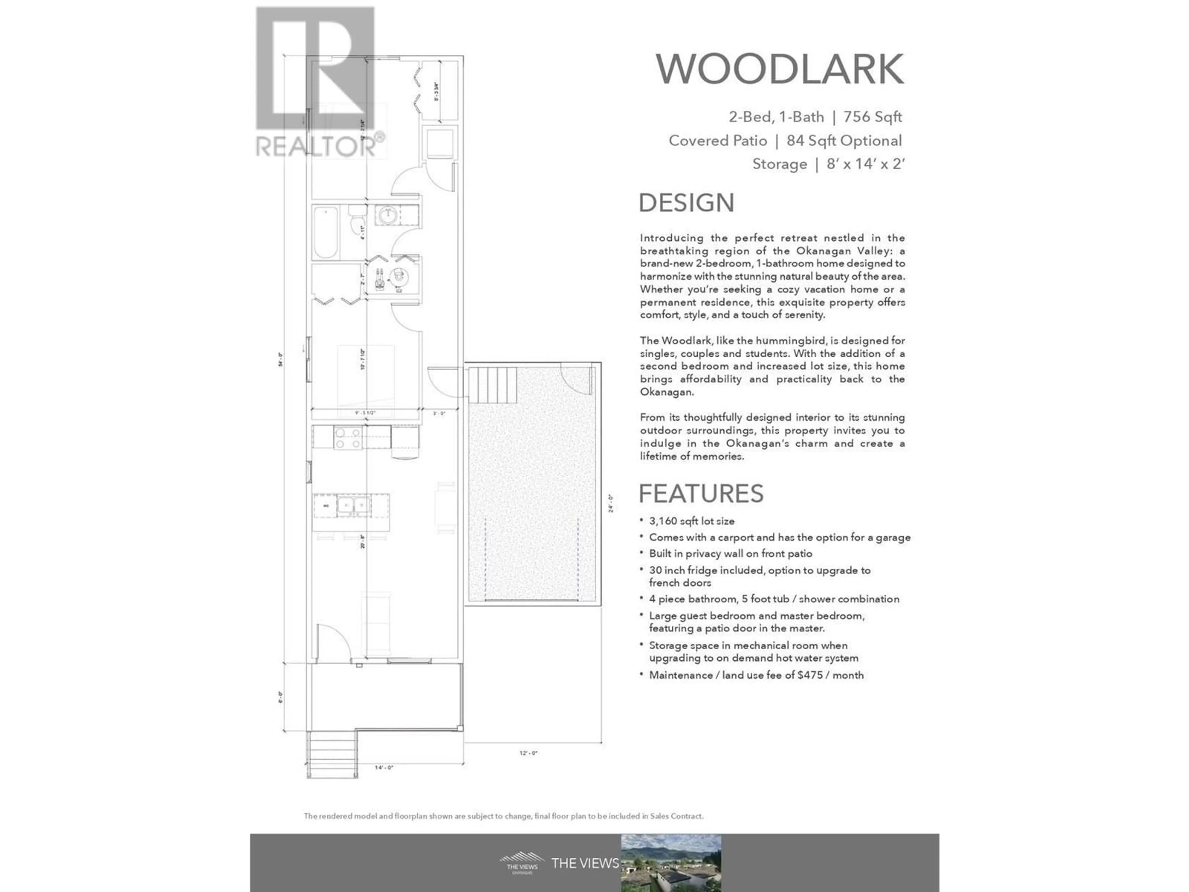 Floor plan for 4 - 12204 WESTSIDE ROAD, Vernon British Columbia V1H2A4