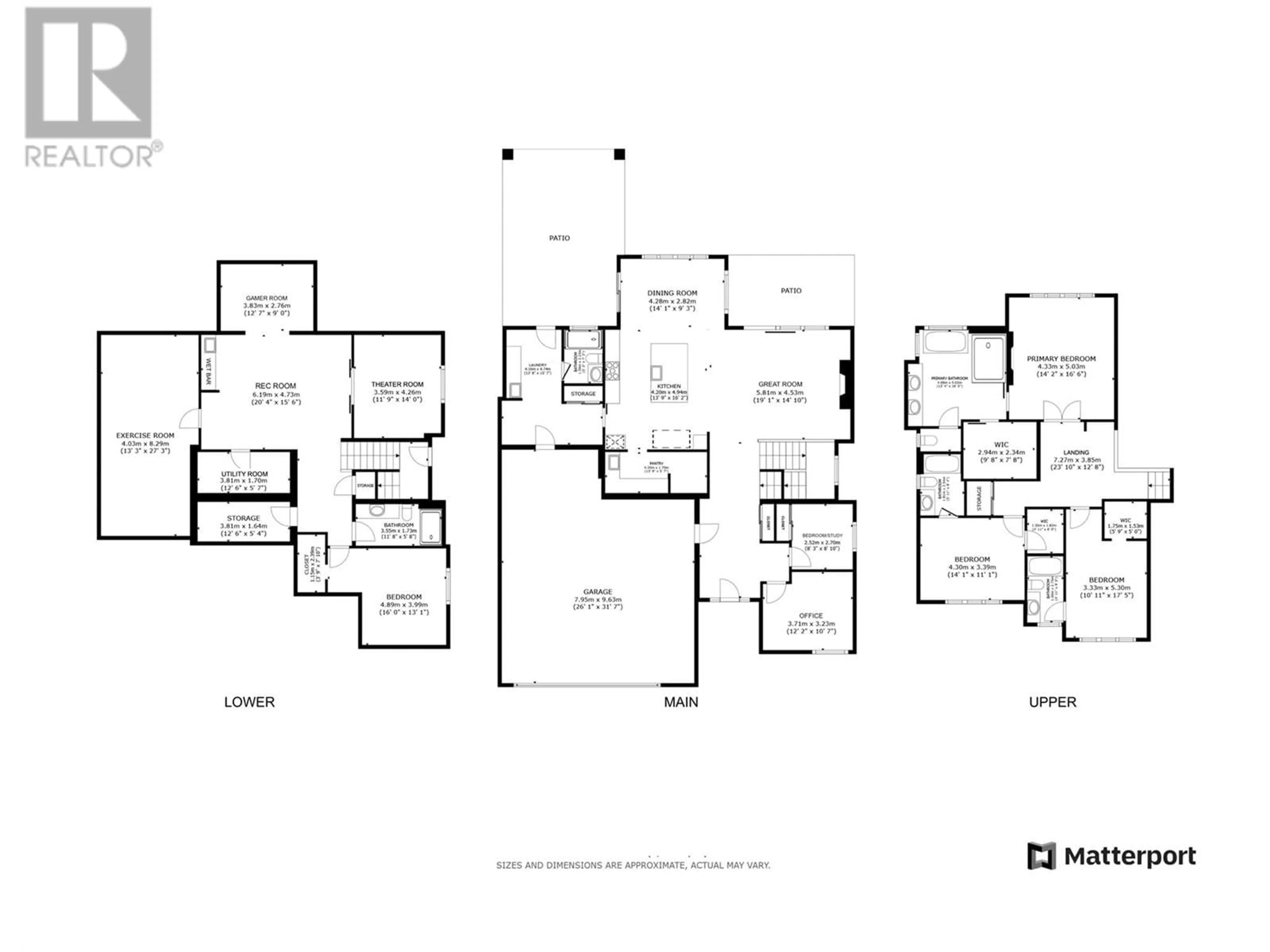 Floor plan for 254 SUMMER WOOD DRIVE, Kelowna British Columbia V1V0C9